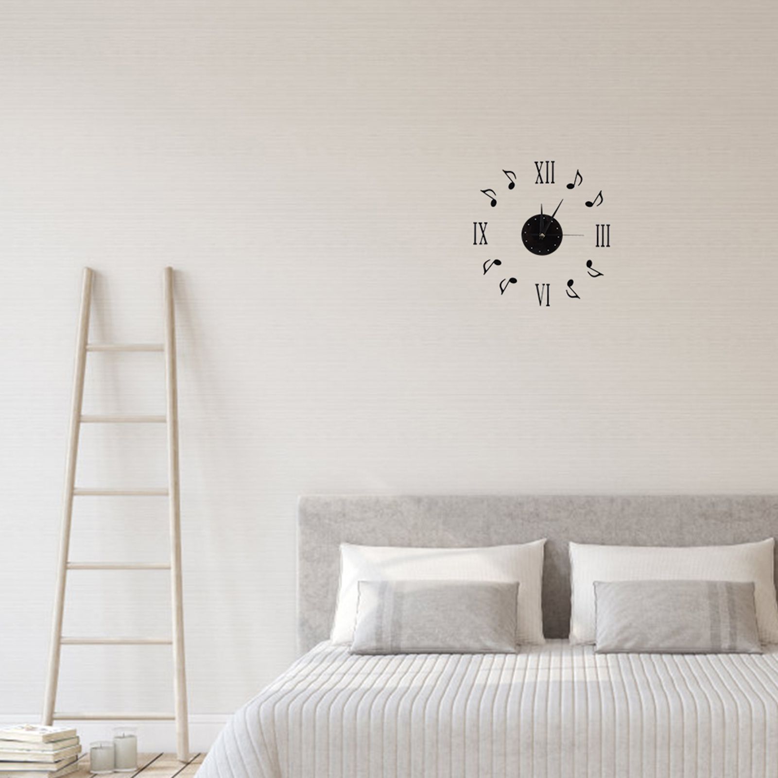 Musical Note Wall Clock with Vinyl CD Dial Plate and 3D Roman Numerals for view 6