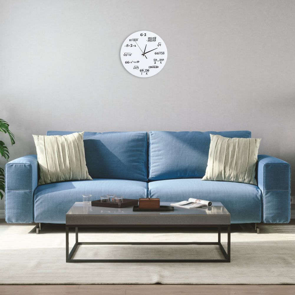 Wall Clock 3D Decoration Clock Mathematical formula for Kids Room Nursery Home view 8
