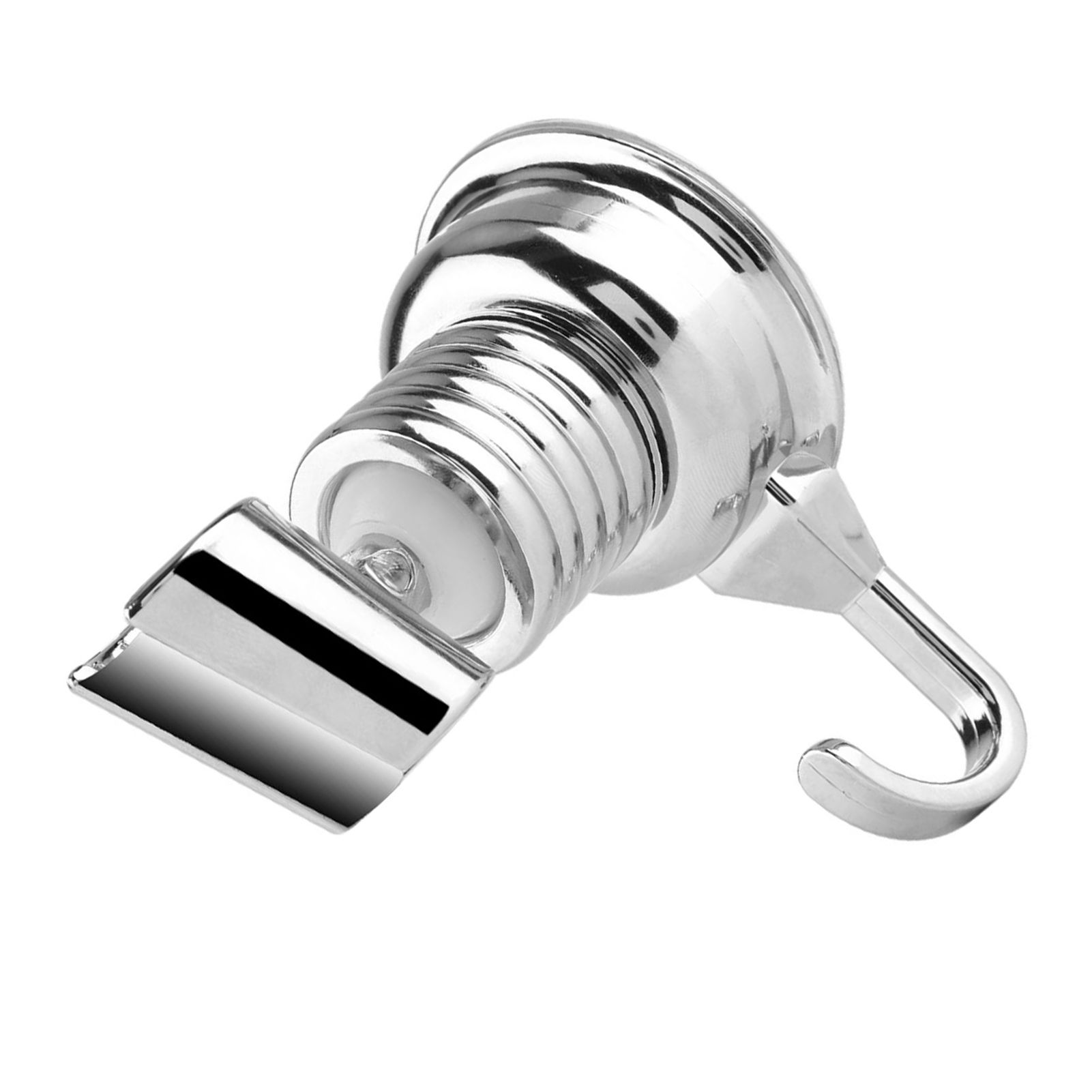 Strong Suction Cup Adjustable Shower Head Holder with Towel Hook Bathroom Wall view 6