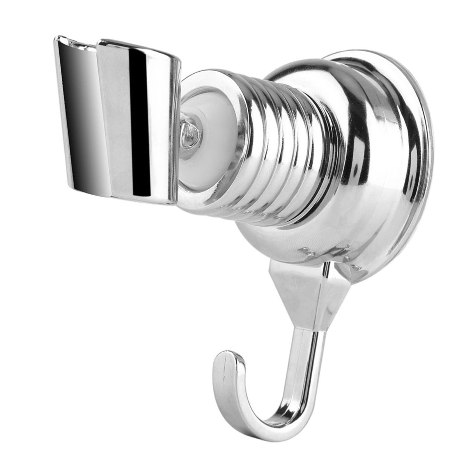 Strong Suction Cup Adjustable Shower Head Holder with Towel Hook Bathroom Wall view 7