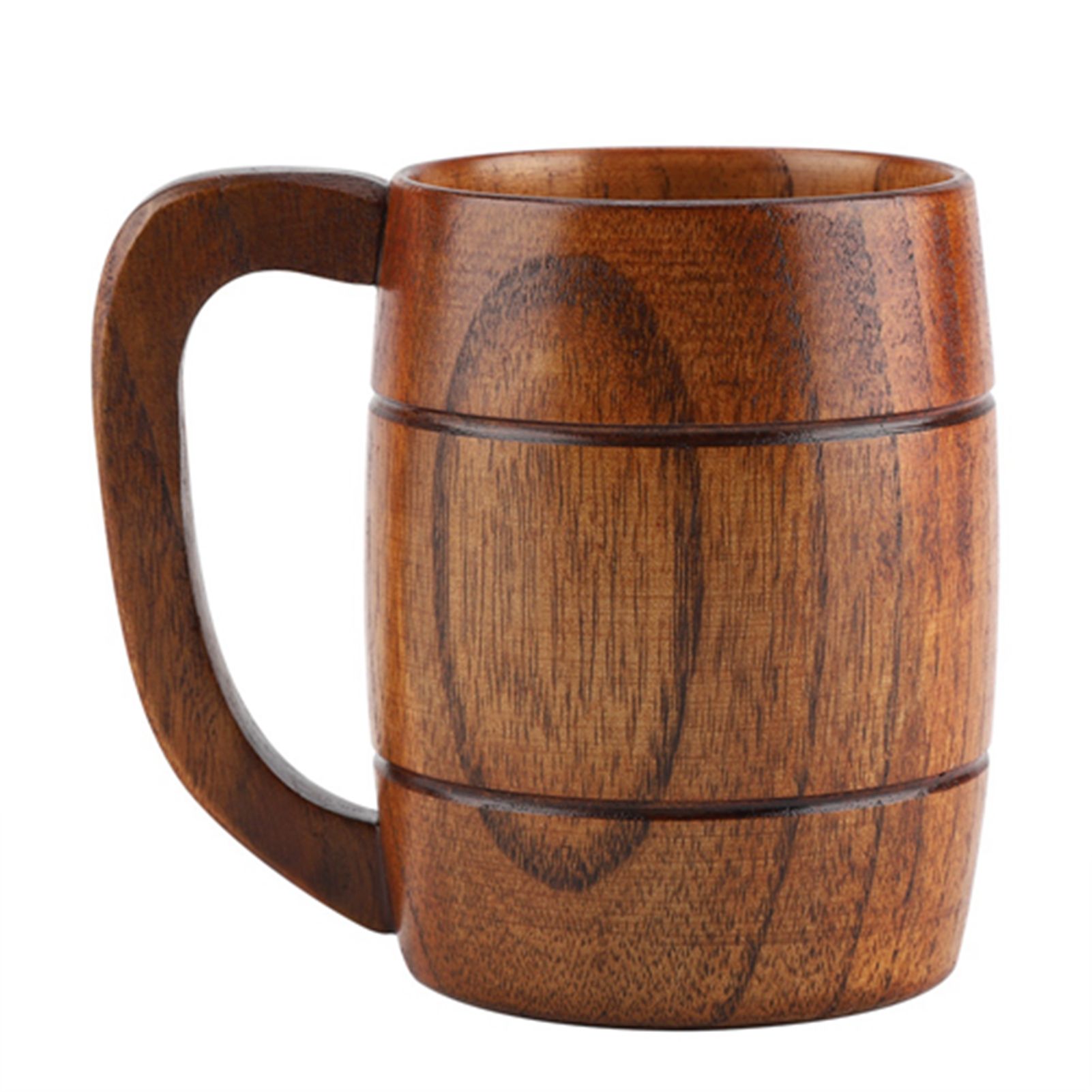 Natural Wooden Beer Cup Retro Big Capacity Tea Water Classic Wood Drinking Mug