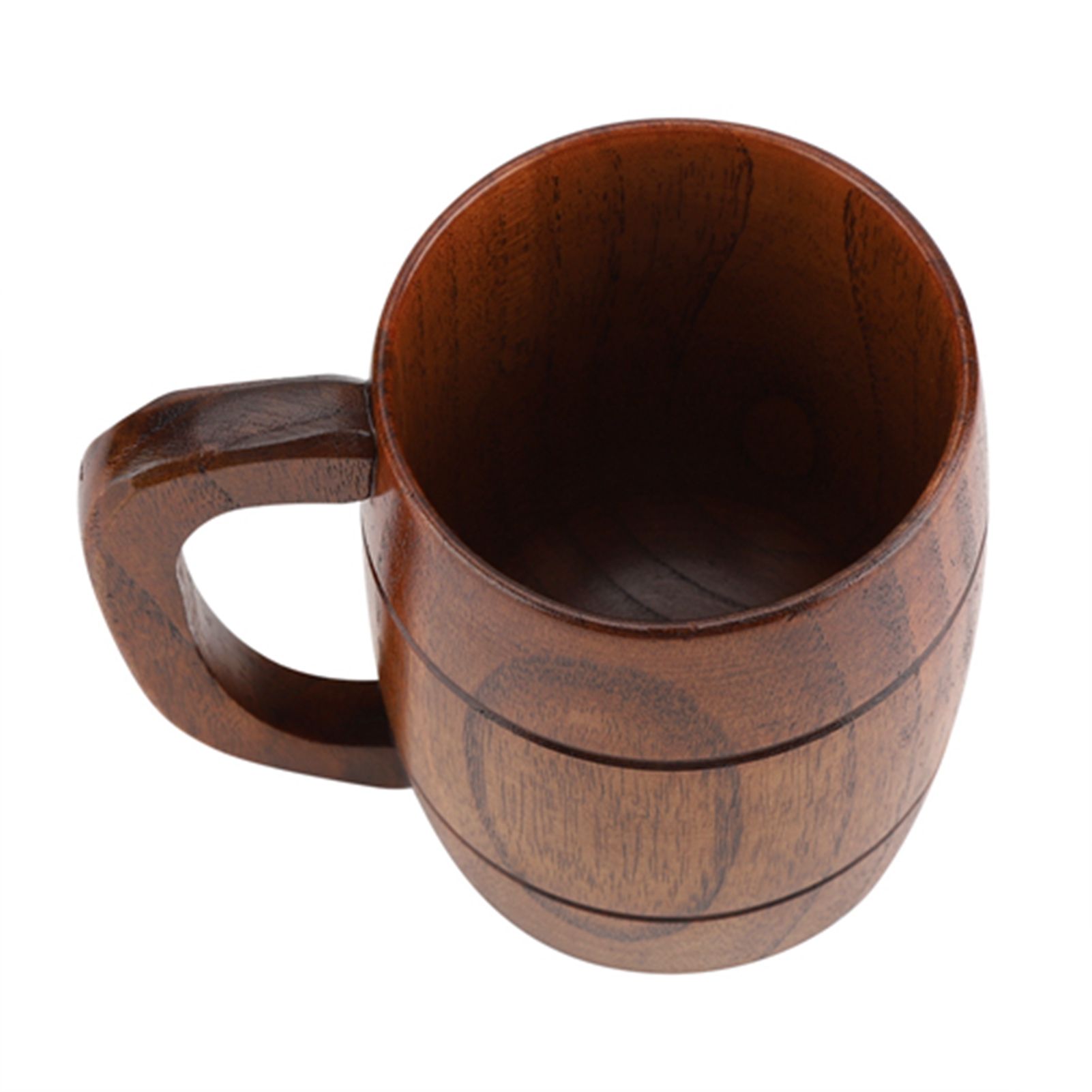 Natural Wooden Beer Cup Retro Big Capacity Tea Water Classic Wood Drinking Mug view 4