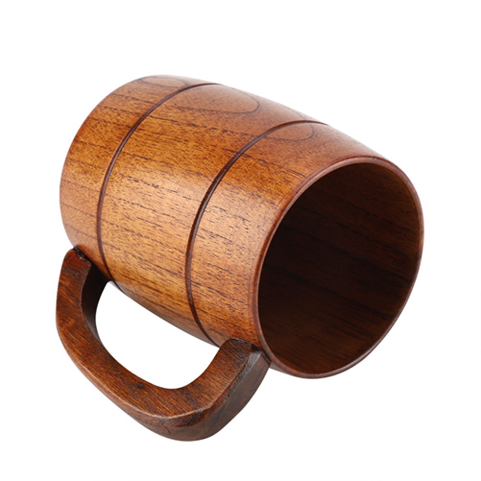 Natural Wooden Beer Cup Retro Big Capacity Tea Water Classic Wood Drinking Mug view 5
