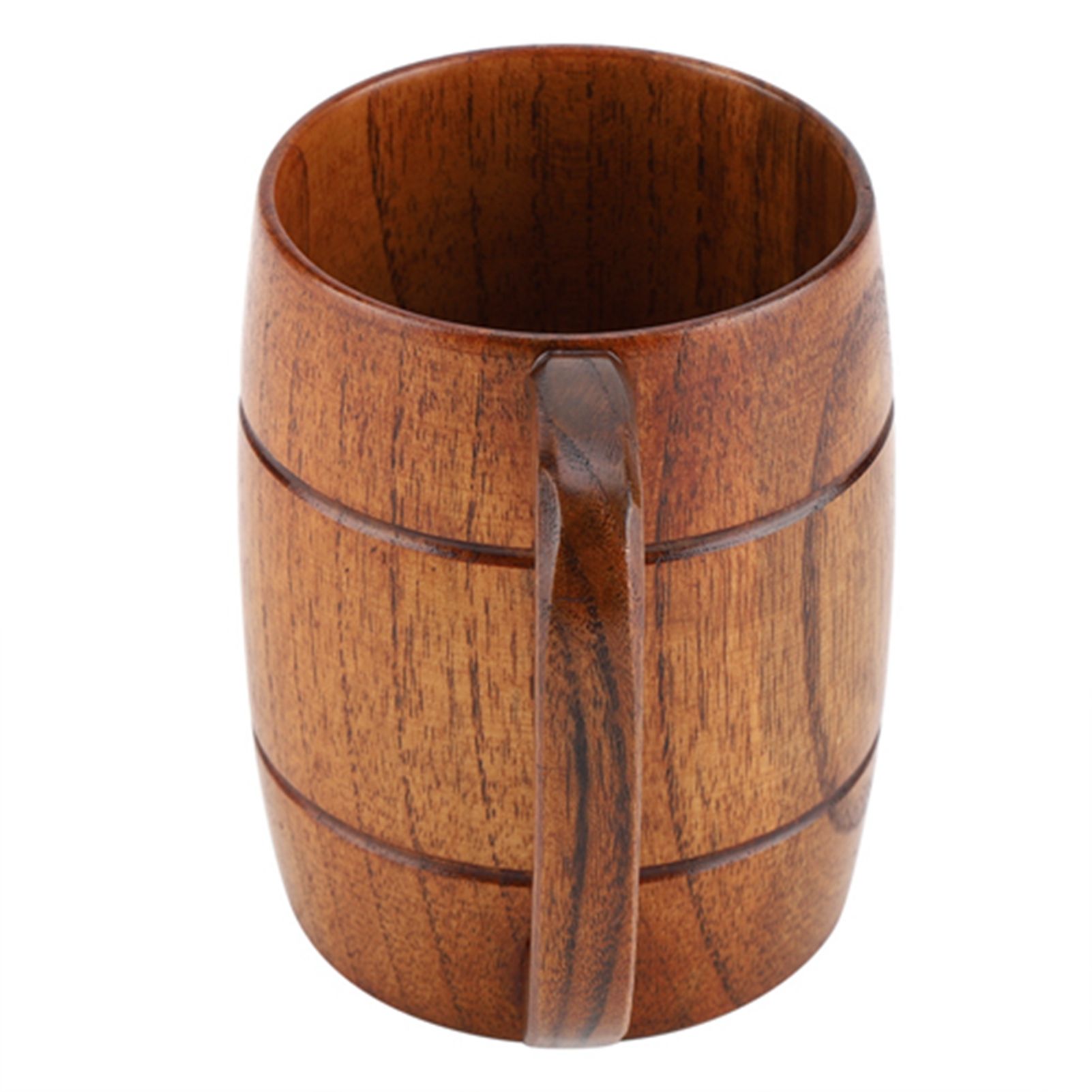 Natural Wooden Beer Cup Retro Big Capacity Tea Water Classic Wood Drinking Mug view 6