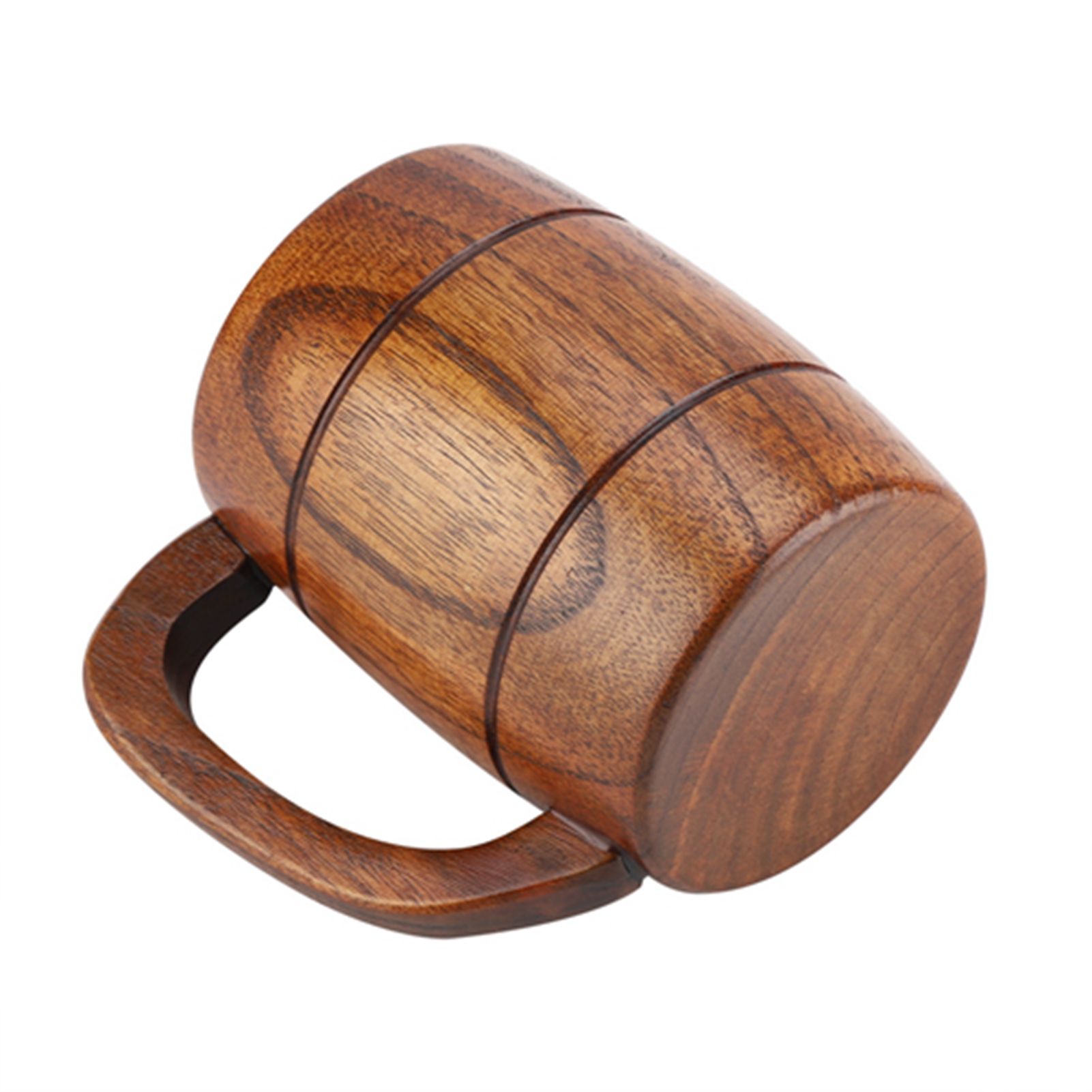 Natural Wooden Beer Cup Retro Big Capacity Tea Water Classic Wood Drinking Mug view 8