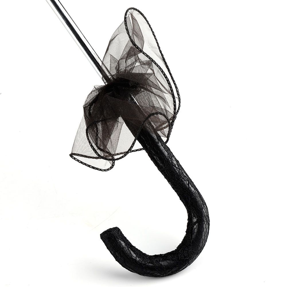 Black Color Lace Umbrella Parasol for Lady Women Party Decor Dancing view 13