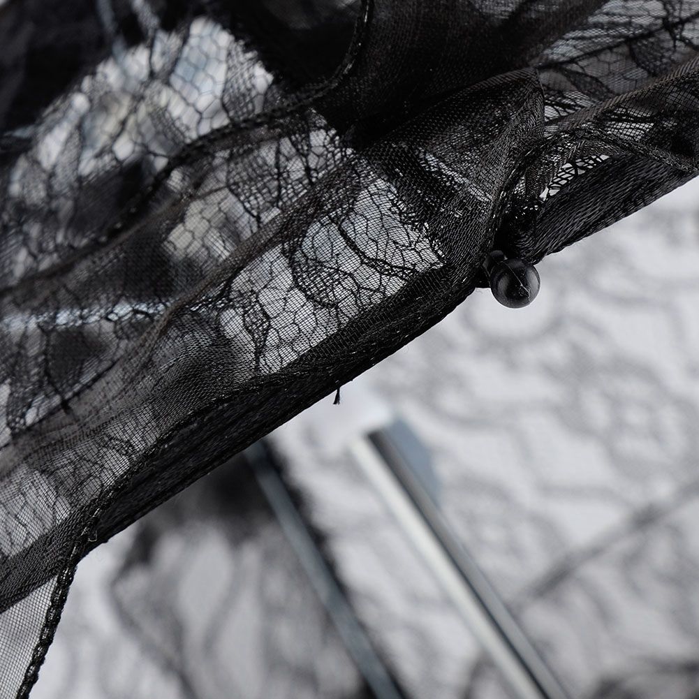 Black Color Lace Umbrella Parasol for Lady Women Party Decor Dancing view 14