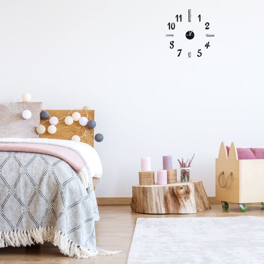 Wall Sticker digital clock stickers Wall Clock DIY 3D Decorative Wall Clock view 8