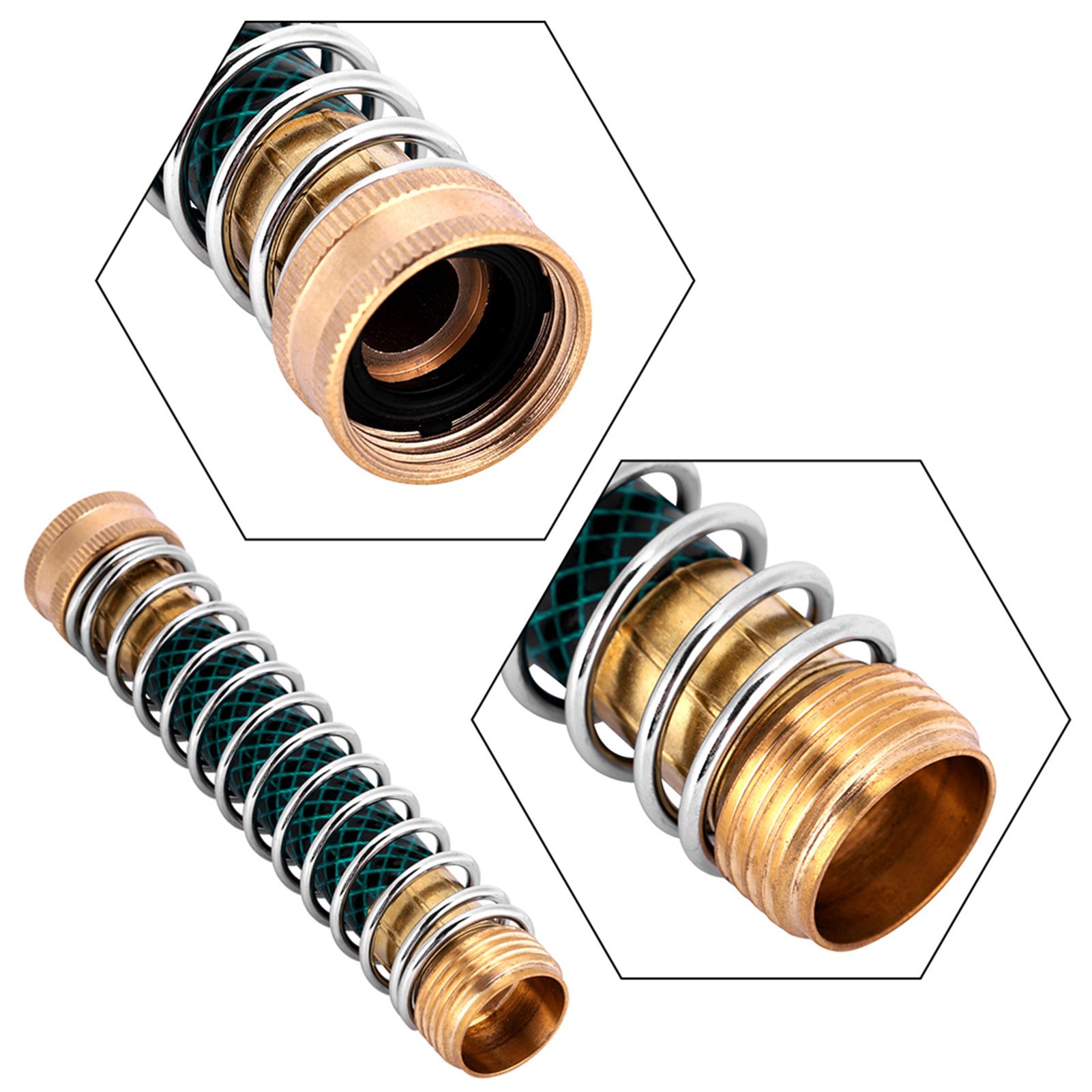 Garden Faucet Extension Hose Connector Spring Coil Kink Protector Irrigation view 9