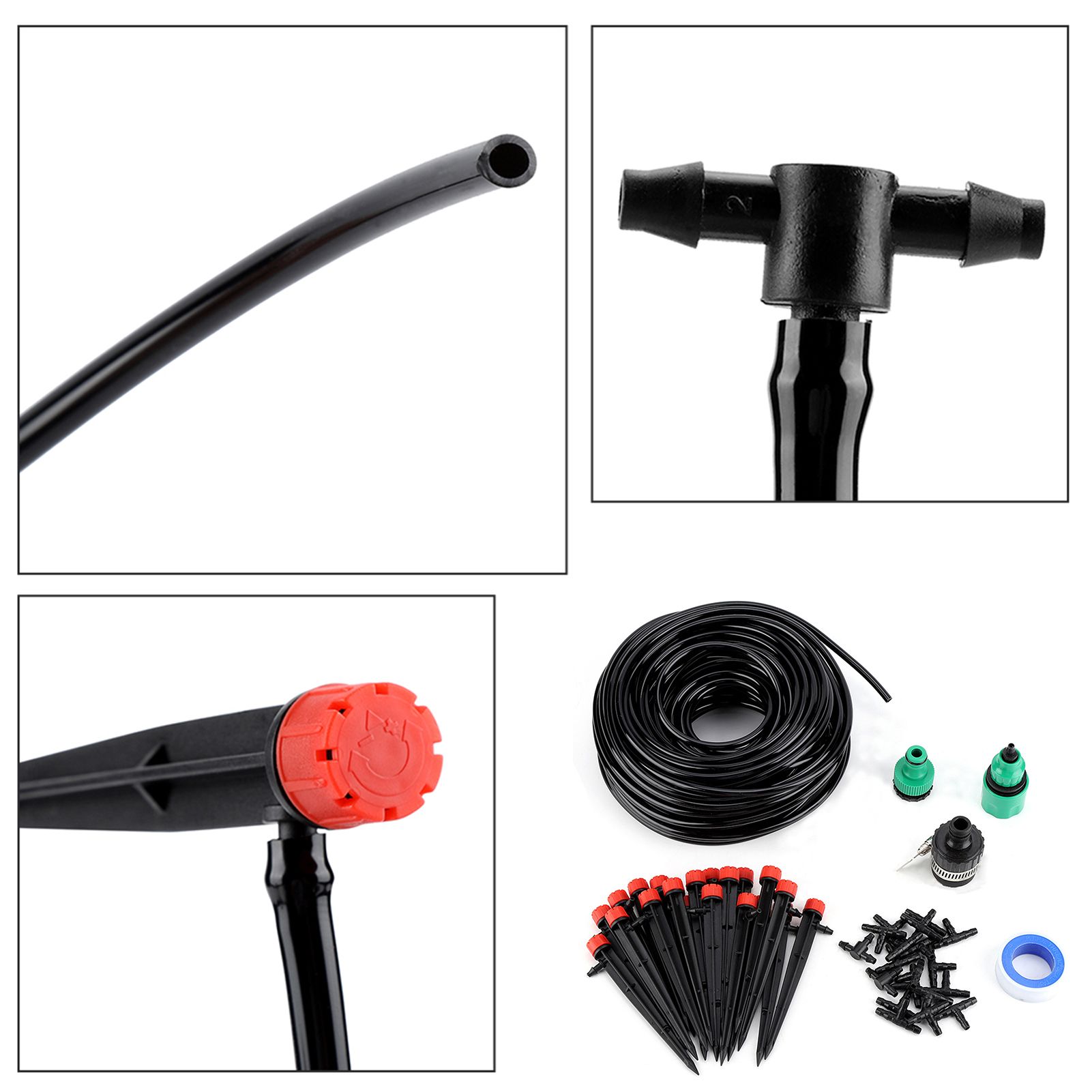 25 Meter Water Irrigation Set Ground Insertion Dropper Watering Auto System view 10