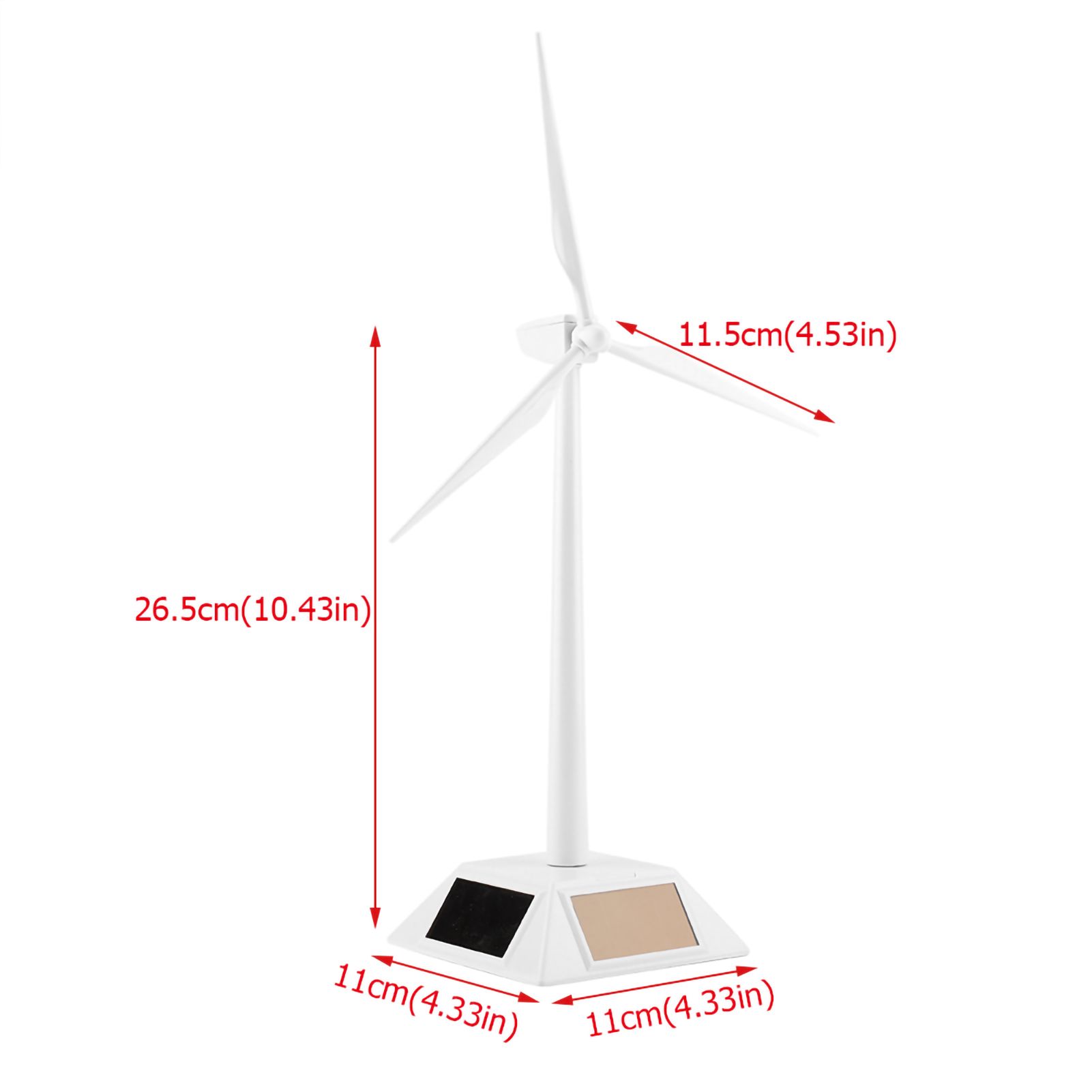 Solar Powered Wind Mill Model Desktop Decor Craft Kids Children Education view 9