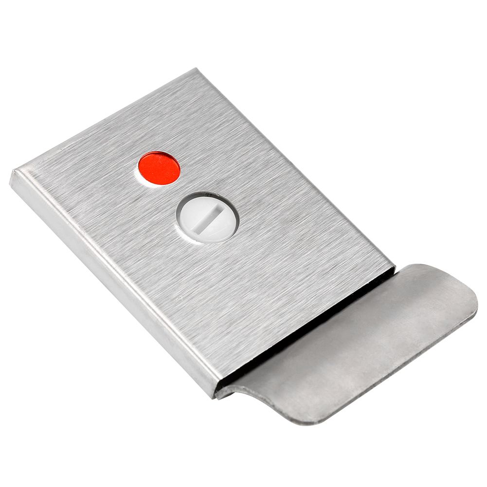 Bathroom Toilet Privacy Bolt Door Lock with Vacant Engaged Indicator and Screw view 6