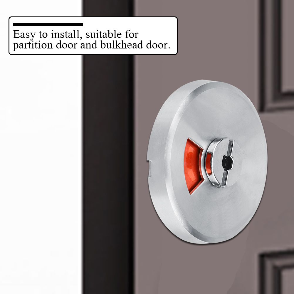Bathroom Restroom Toilet Privacy Bolt Door Lock with Vacant Engaged Indicator view 10
