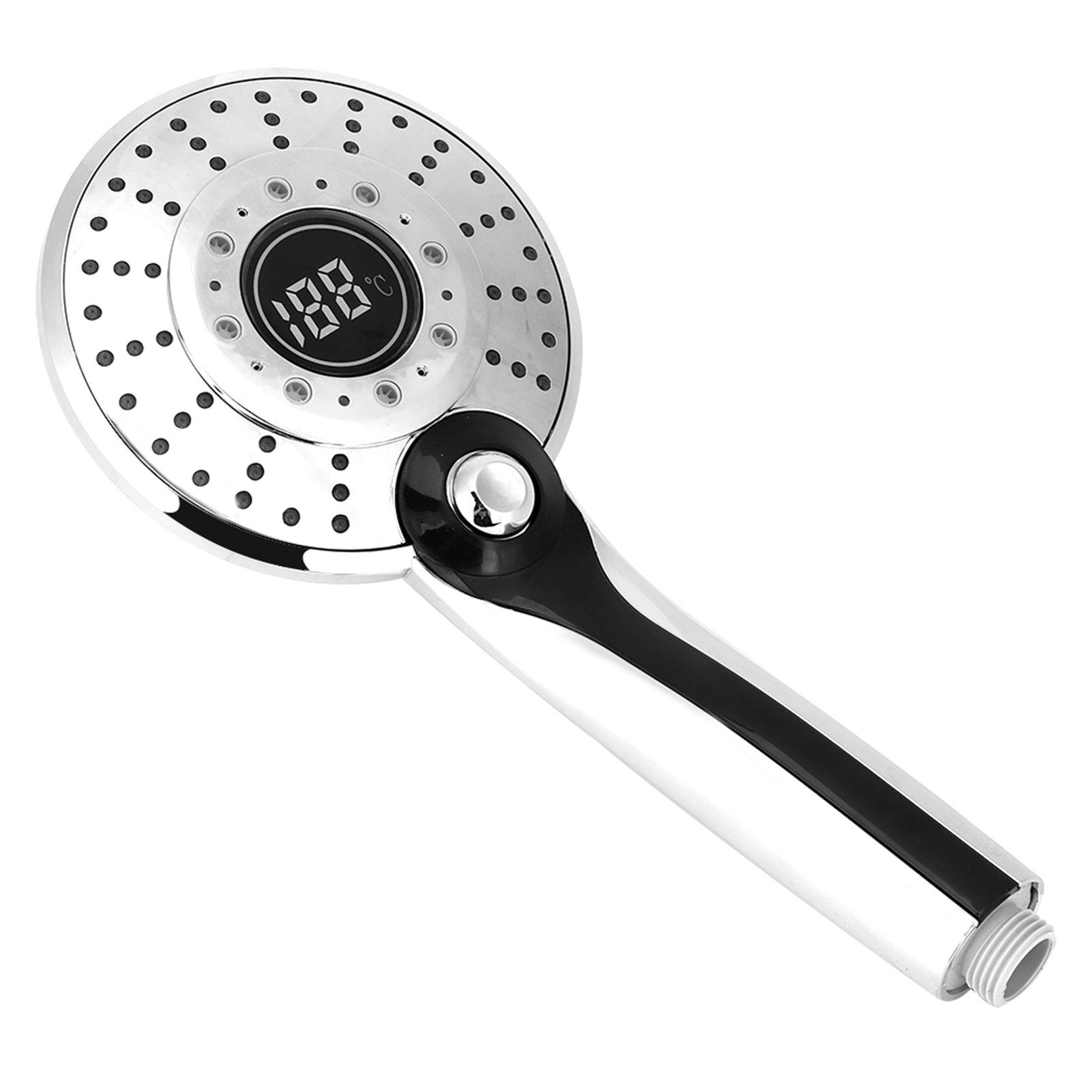 Digital Display Handheld Shower Head with 3-color Temperature Control LED view 2