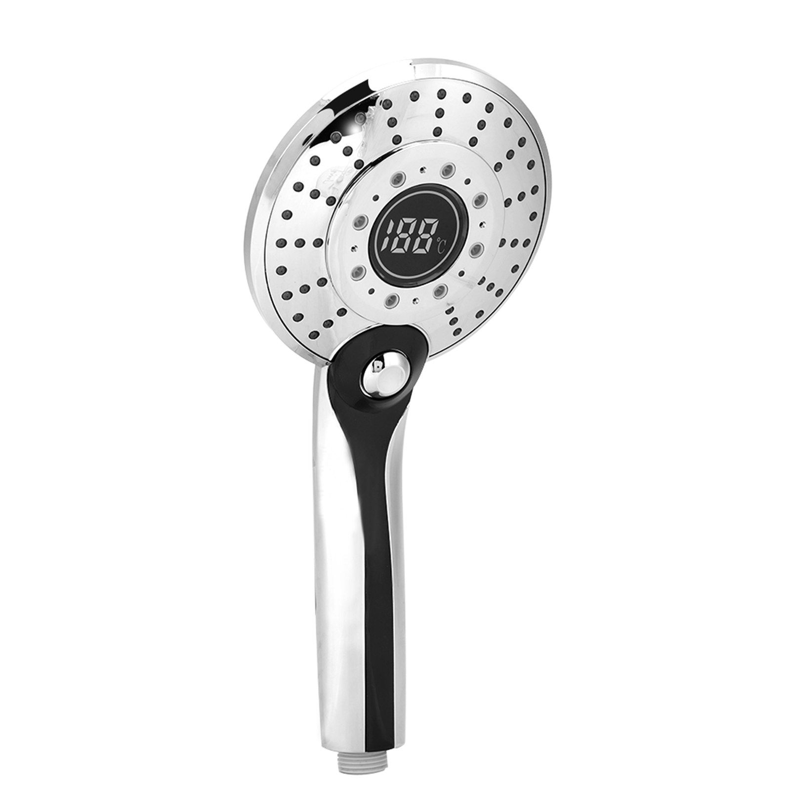 Digital Display Handheld Shower Head with 3-color Temperature Control LED view 3