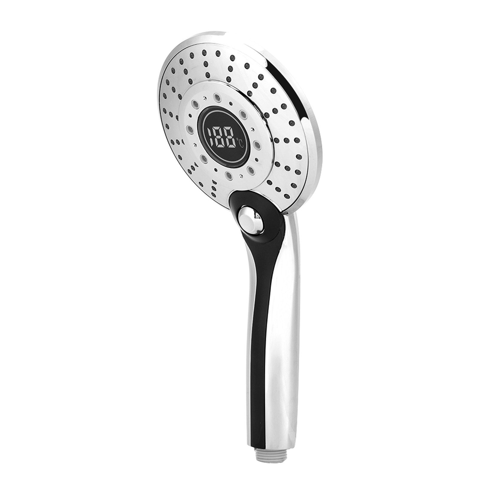 Digital Display Handheld Shower Head with 3-color Temperature Control LED view 4