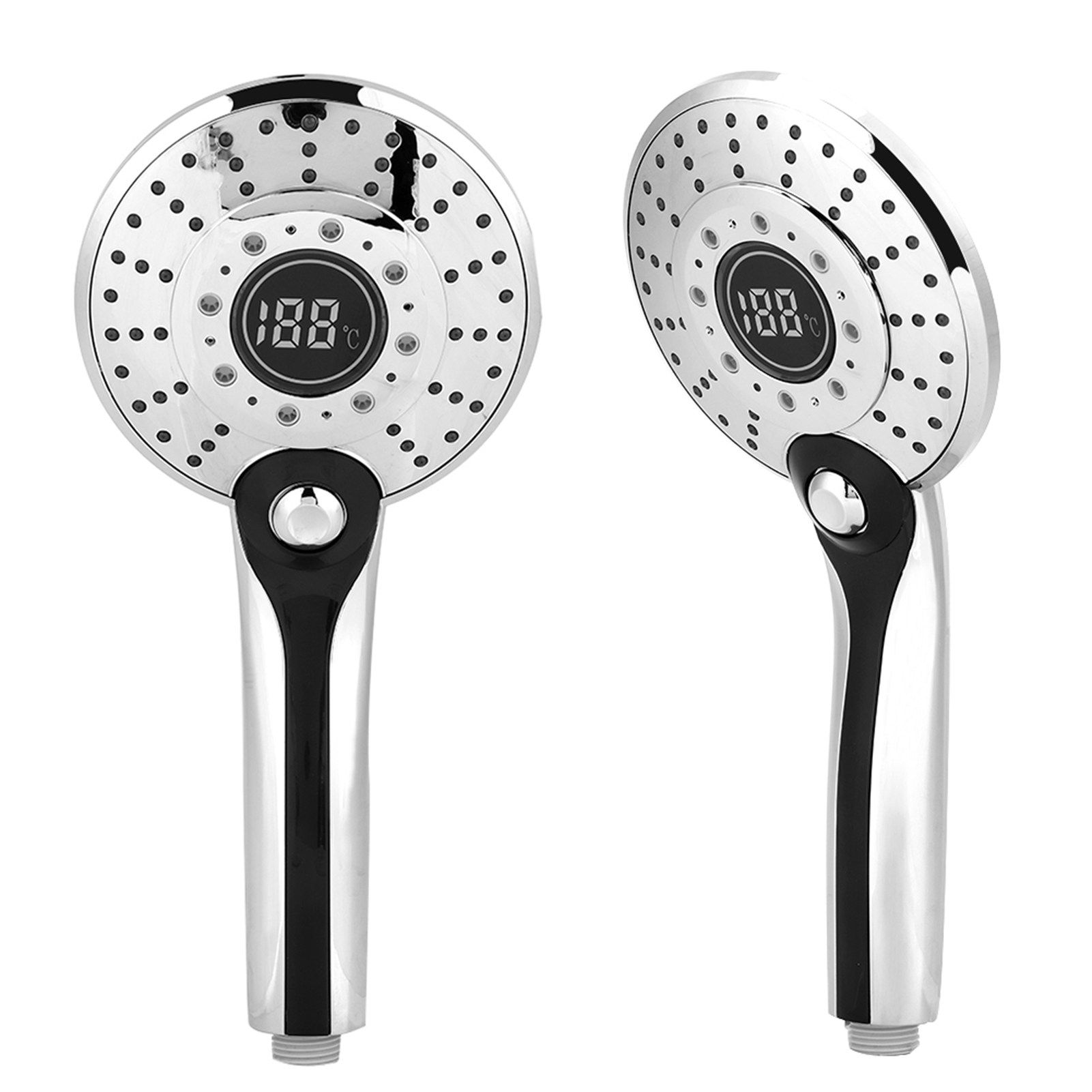Digital Display Handheld Shower Head with 3-color Temperature Control LED view 9