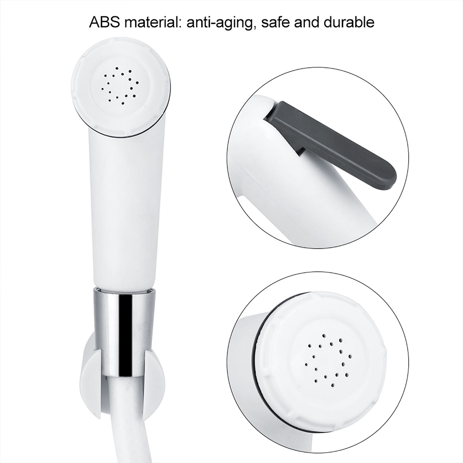 Portable ABS Plastic Hand Held Bidet Sprayer Bathroom Shower Spray Head Set view 9