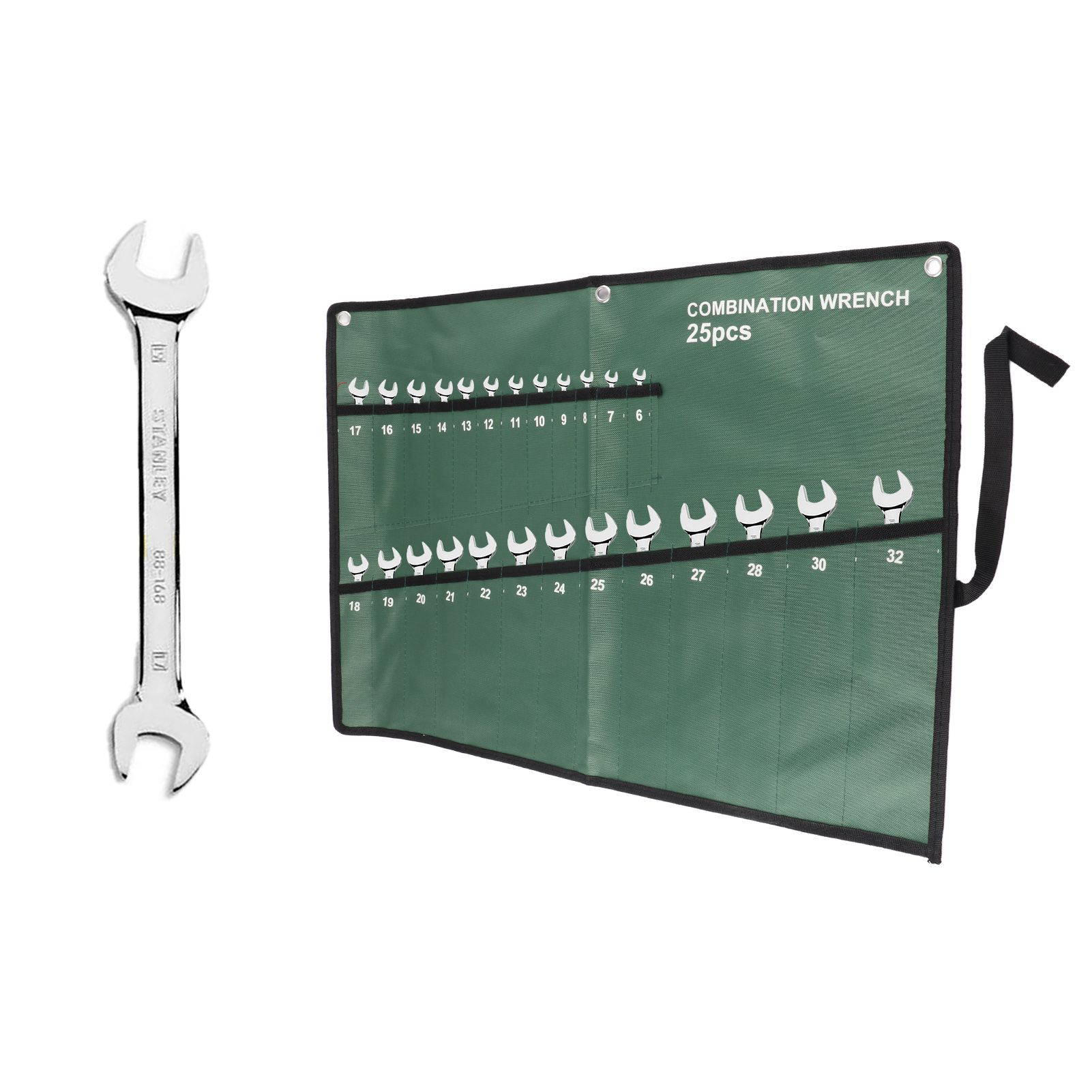 Multi Pocket Canvas Roll Up Tools Storage Bag Spanner Plier Wrench Holder view 9