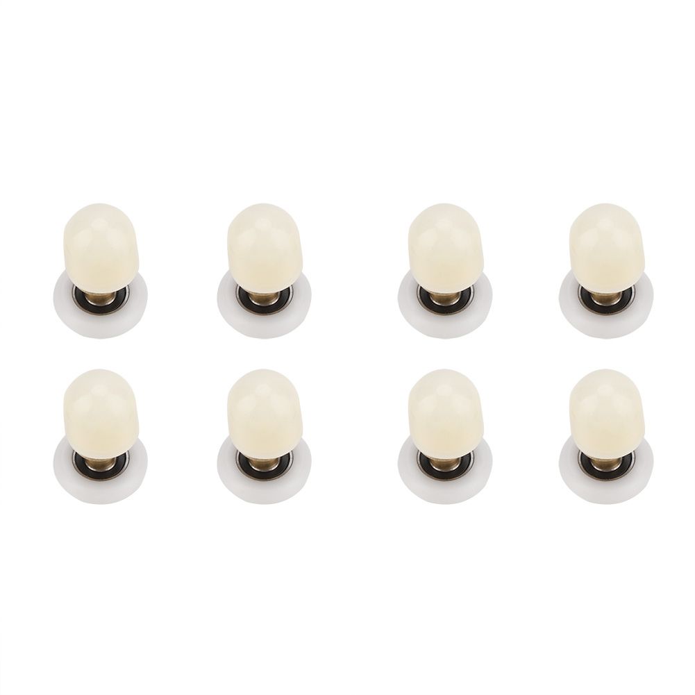 8pcs Brass ABS Sliding Glass Shower Door Rollers Runners Pulleys Bathroom — image 1
