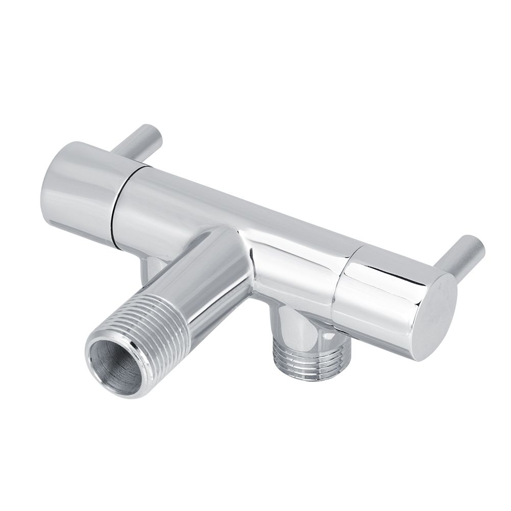 Brass Two Way Valve Faucet Outlet Water Distribution Polishing for Toilet view 3