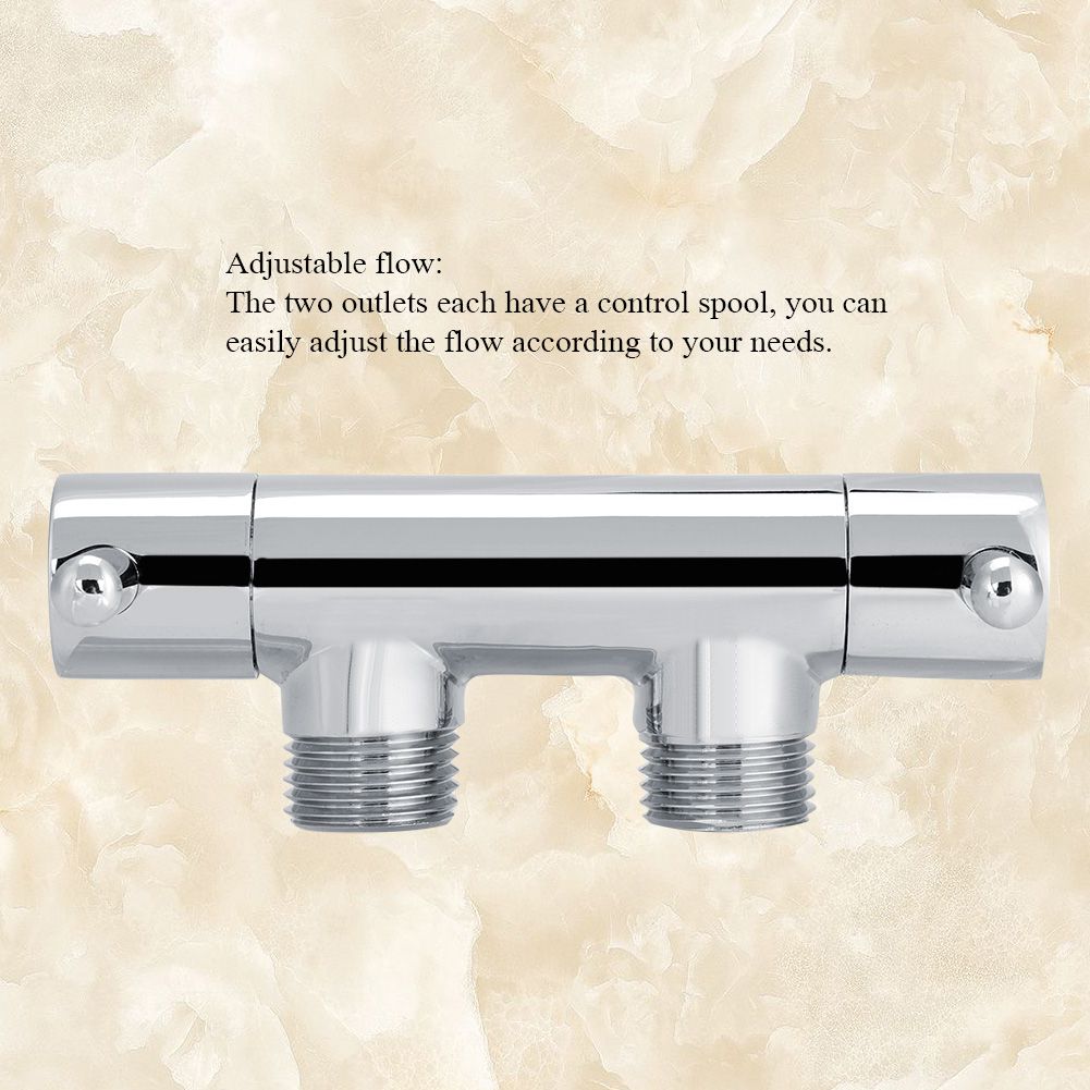 Brass Two Way Valve Faucet Outlet Water Distribution Polishing for Toilet view 6