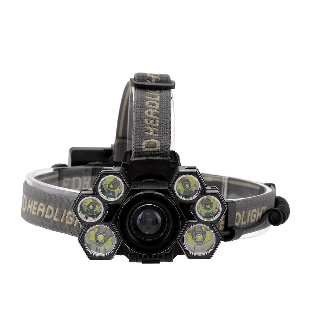 USB Rechargeable 7LED High Bright Headlight Head Torch Lamp for Outdoor view 2