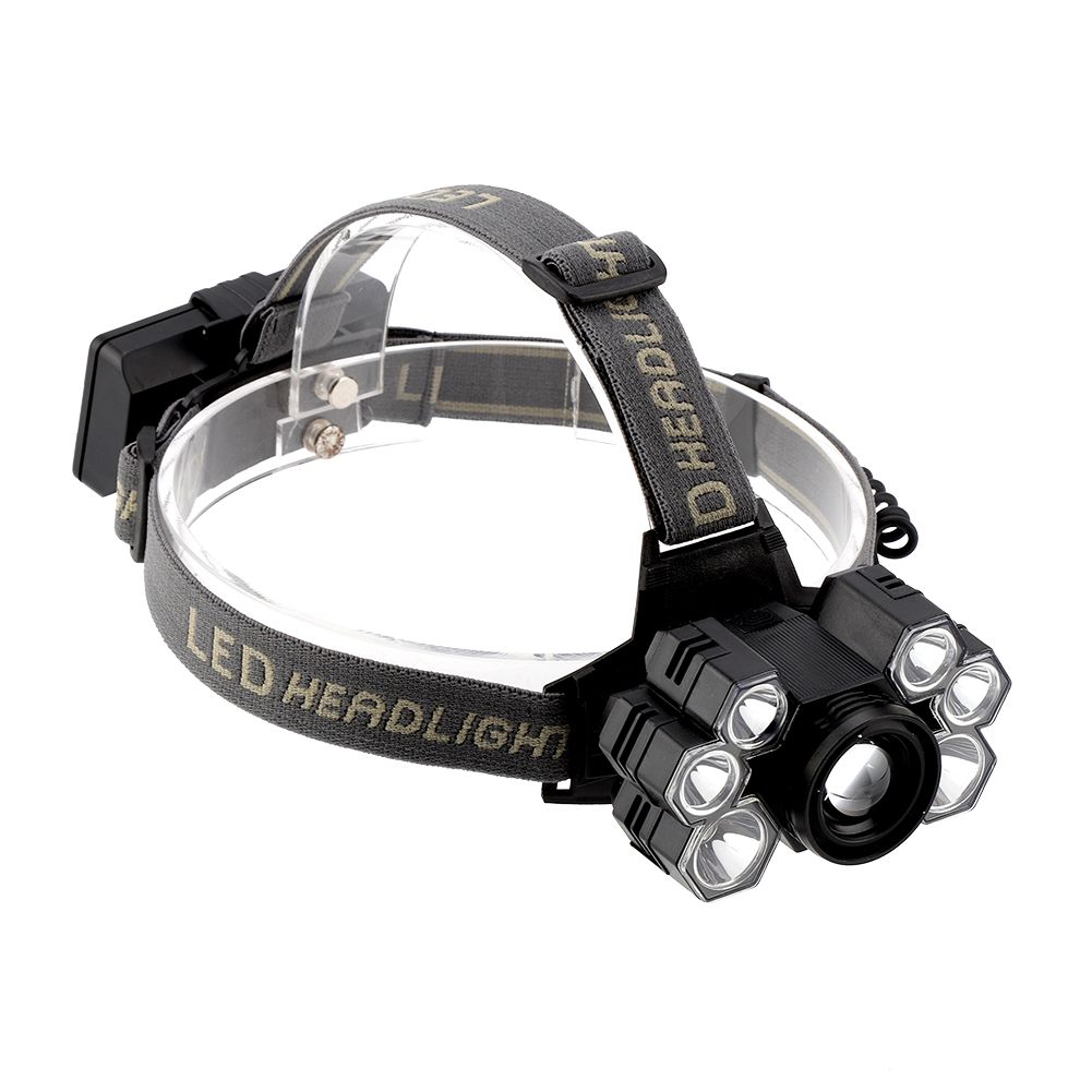 USB Rechargeable 7LED High Bright Headlight Head Torch Lamp for Outdoor view 4