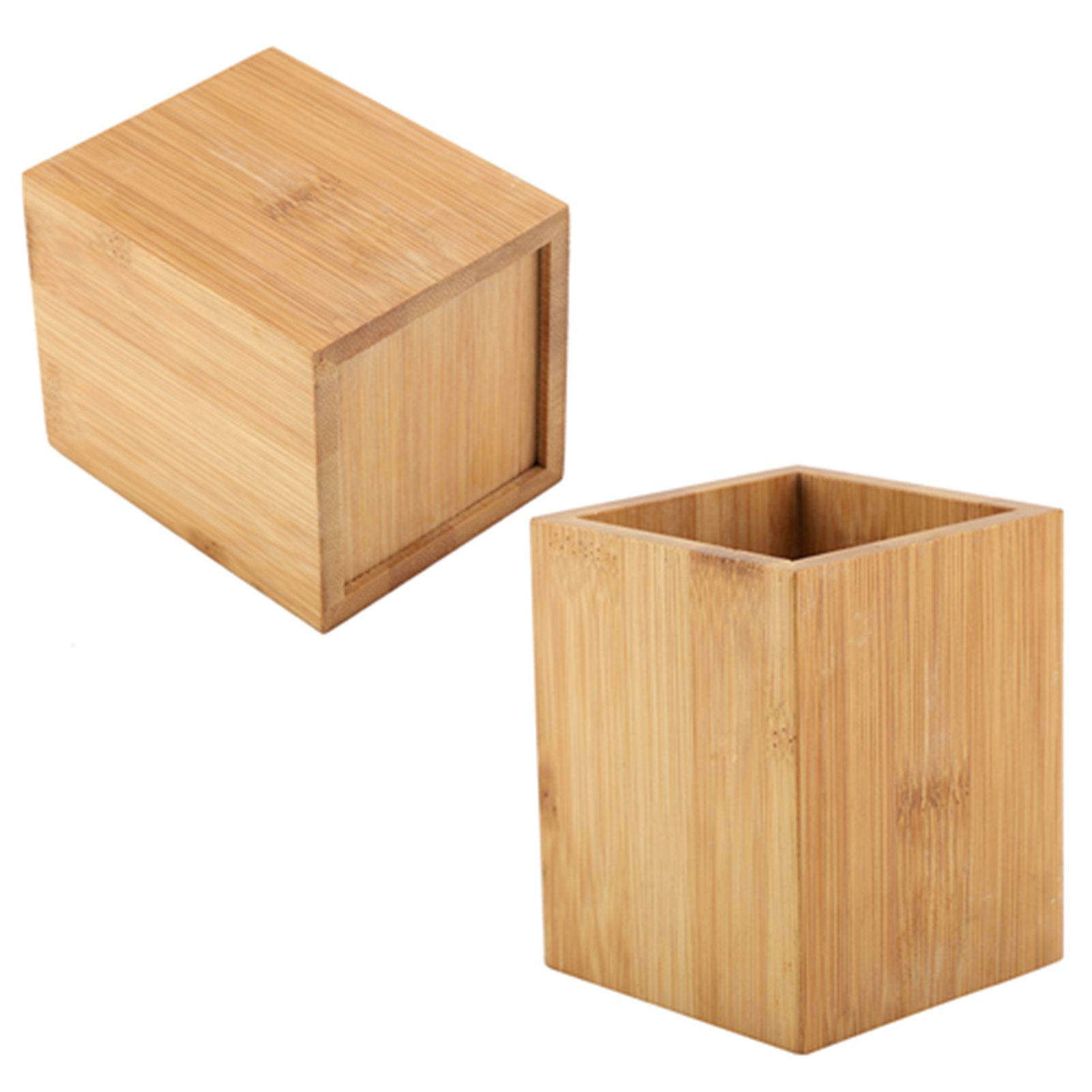 Bamboo Pen Holder Office School Desk Pencils Storage Organizer Stand view 8