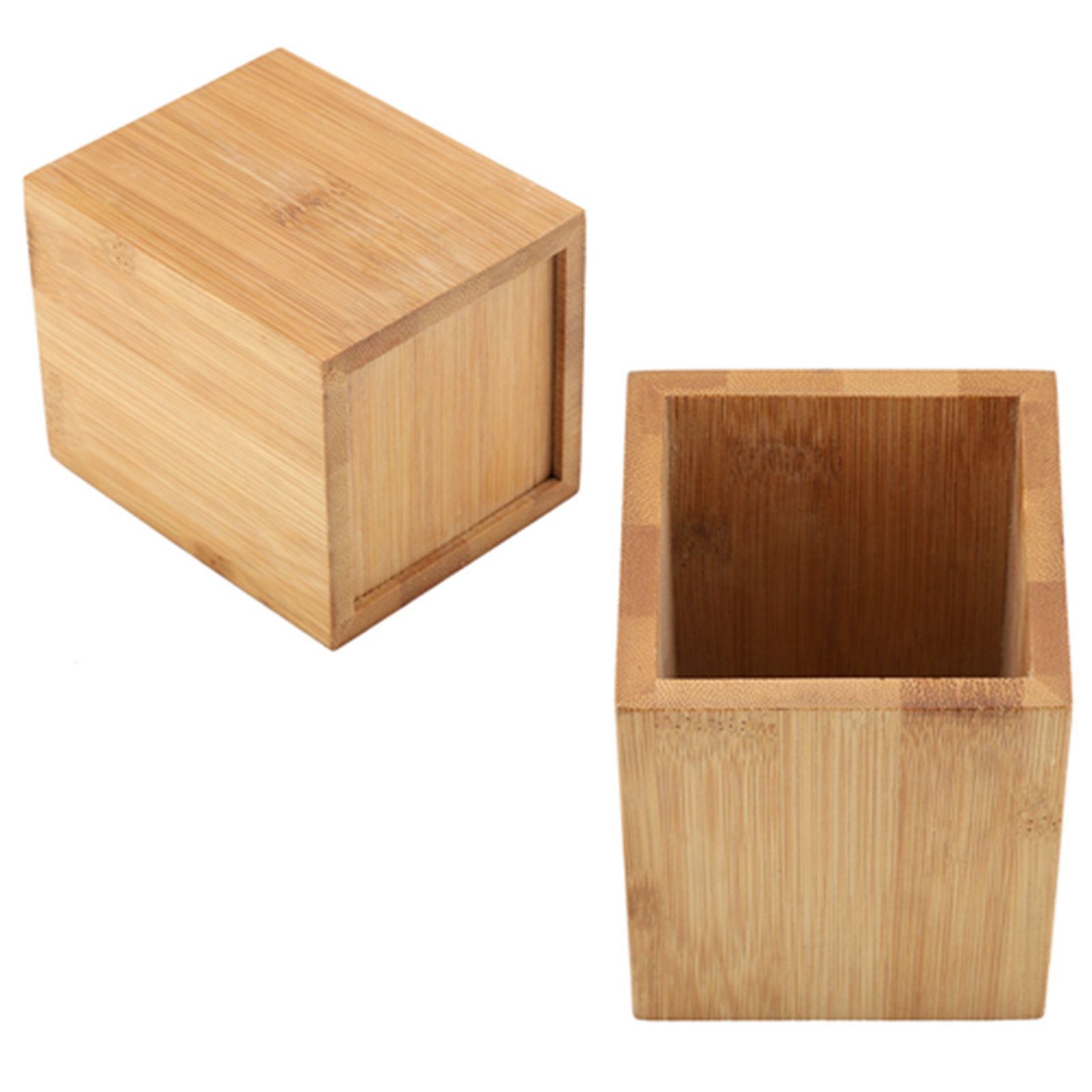 Bamboo Pen Holder Office School Desk Pencils Storage Organizer Stand view 9