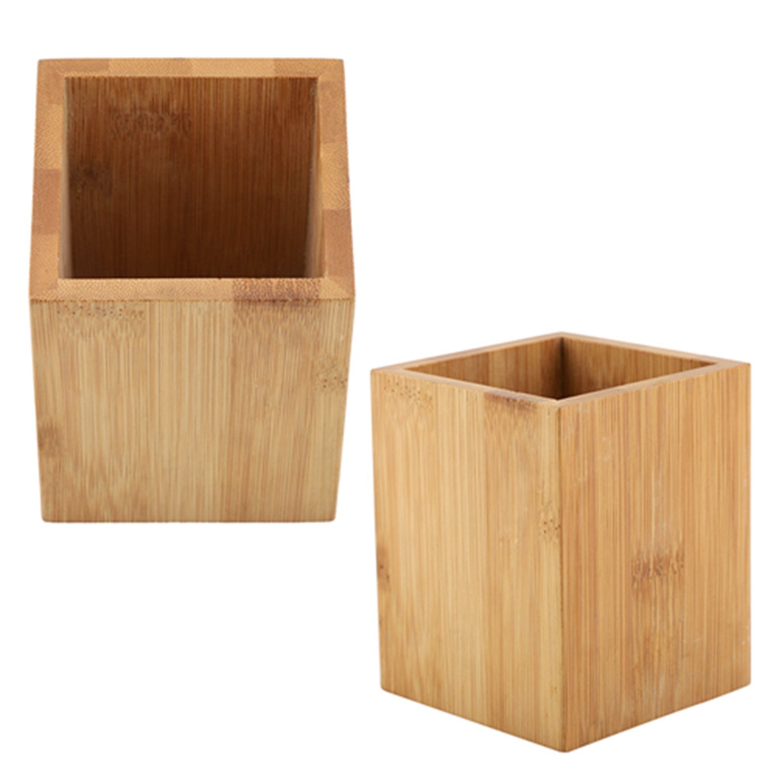 Bamboo Pen Holder Office School Desk Pencils Storage Organizer Stand view 10