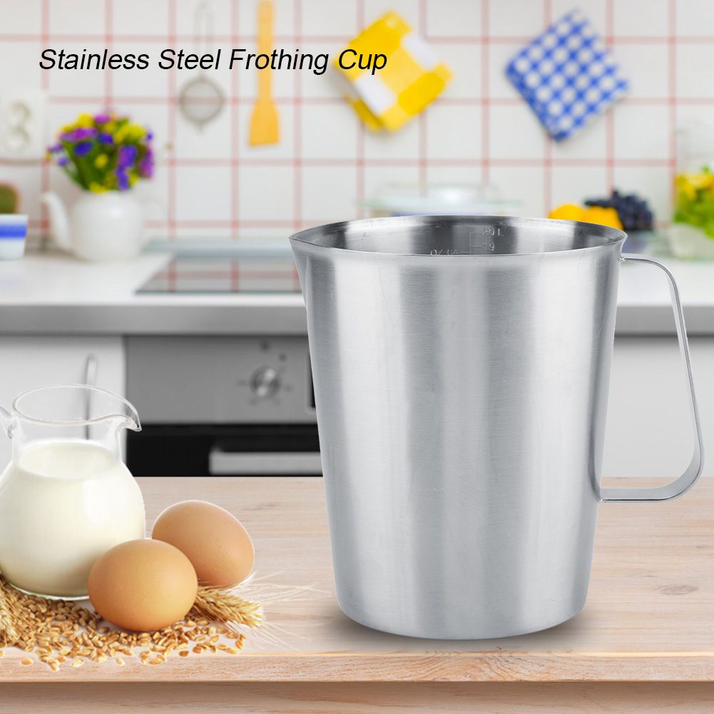 2000ml Large Stainless Steel Measuring Cup Mug Milk Frothing Pitcher Jug for view 2