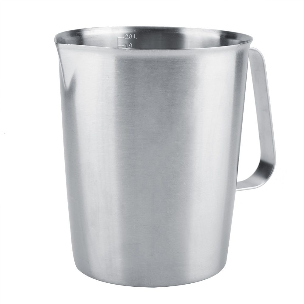 2000ml Large Stainless Steel Measuring Cup Mug Milk Frothing Pitcher Jug for view 6
