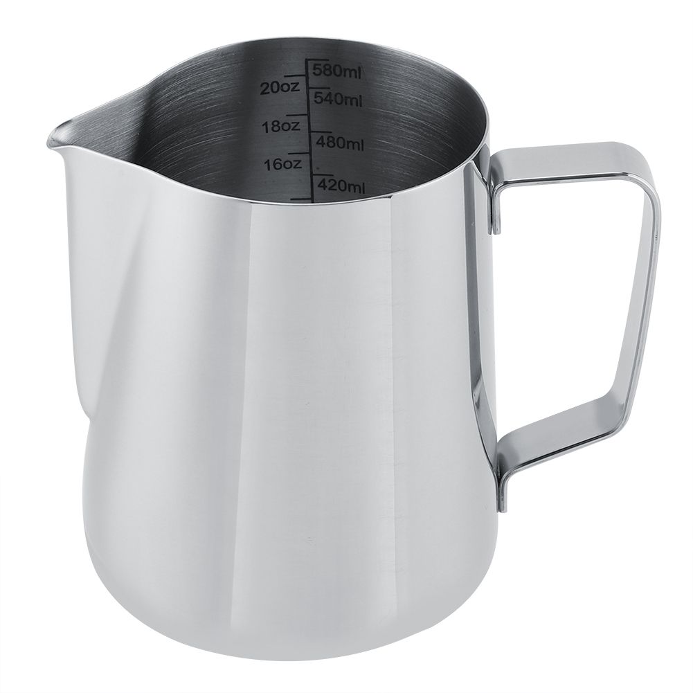 600ml Stainless Steel Measuring Cup Mug Milk Frothing Pitcher Jug for Latte