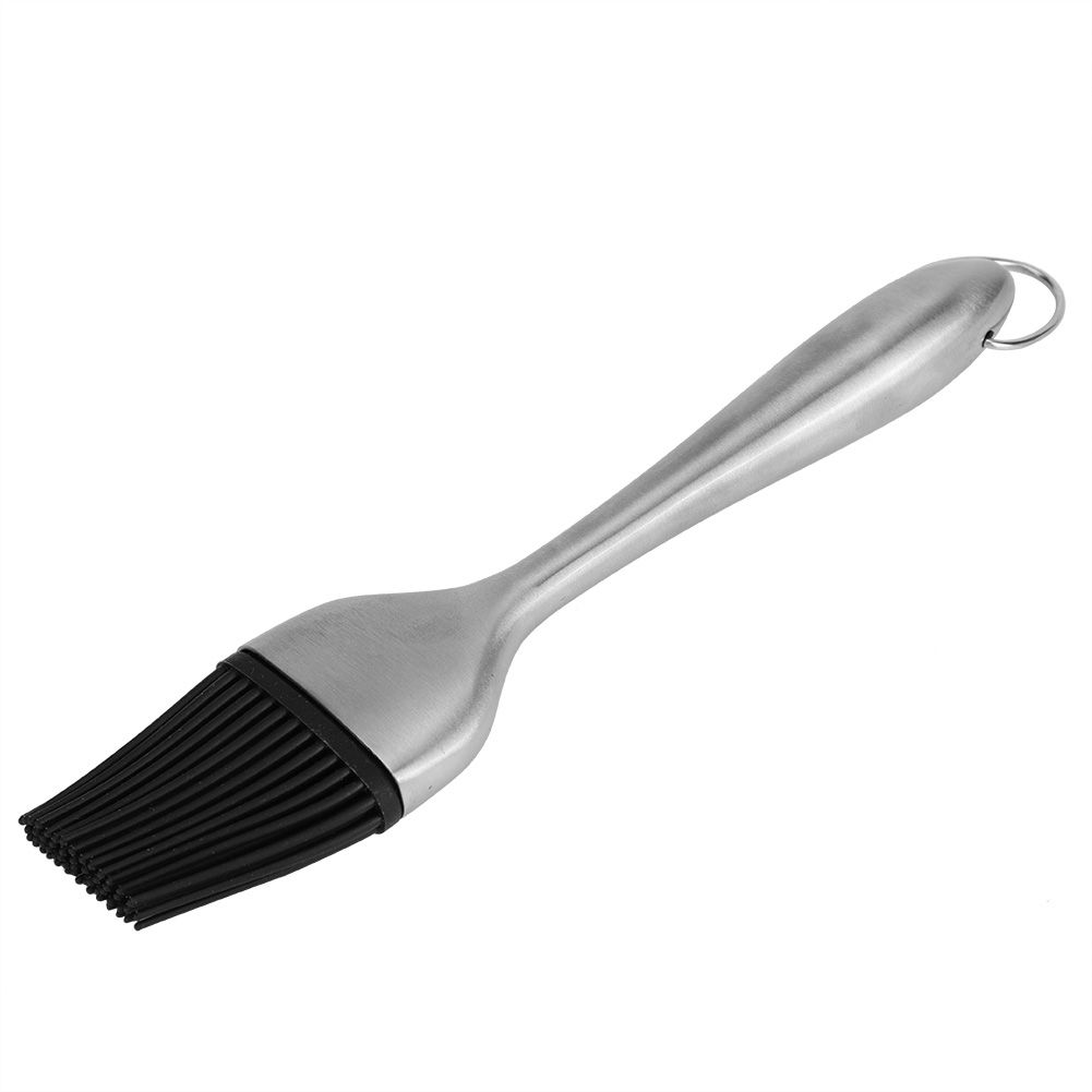 Stainless Steel Handle Silicone Head Basting Barbecue Oil Brush BBQ Roasting view 6