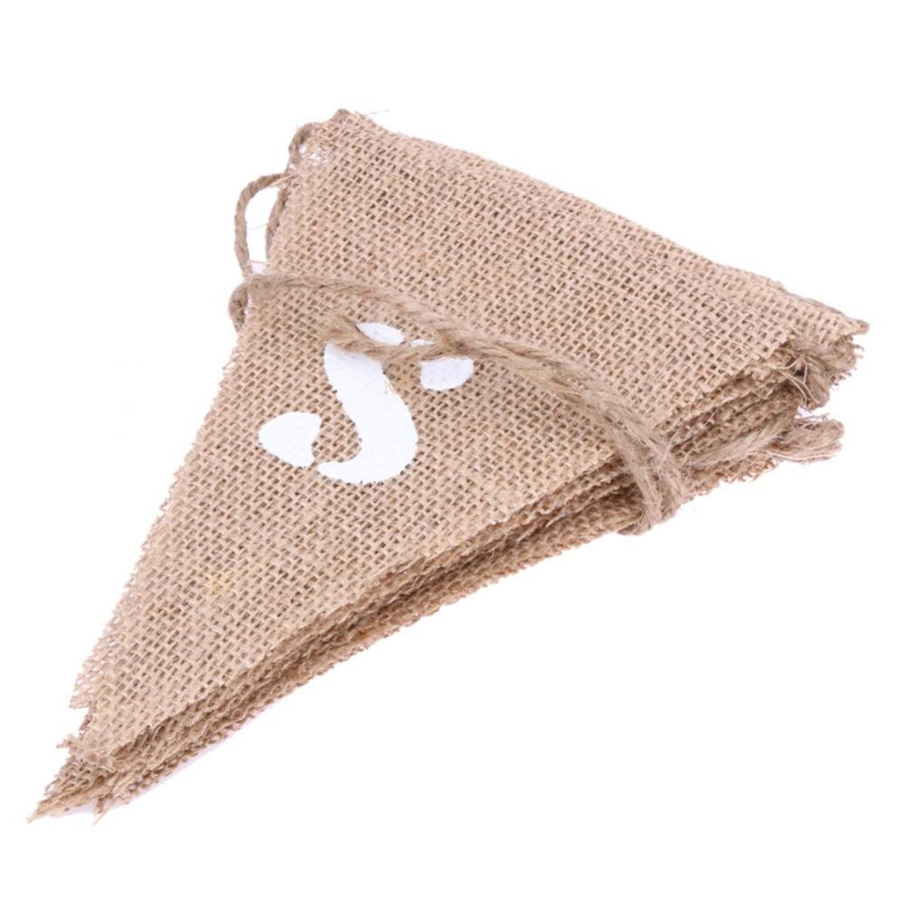 12pcs/ Set Fashionable Cloth Triangle Banner Just Married English Letter for view 7
