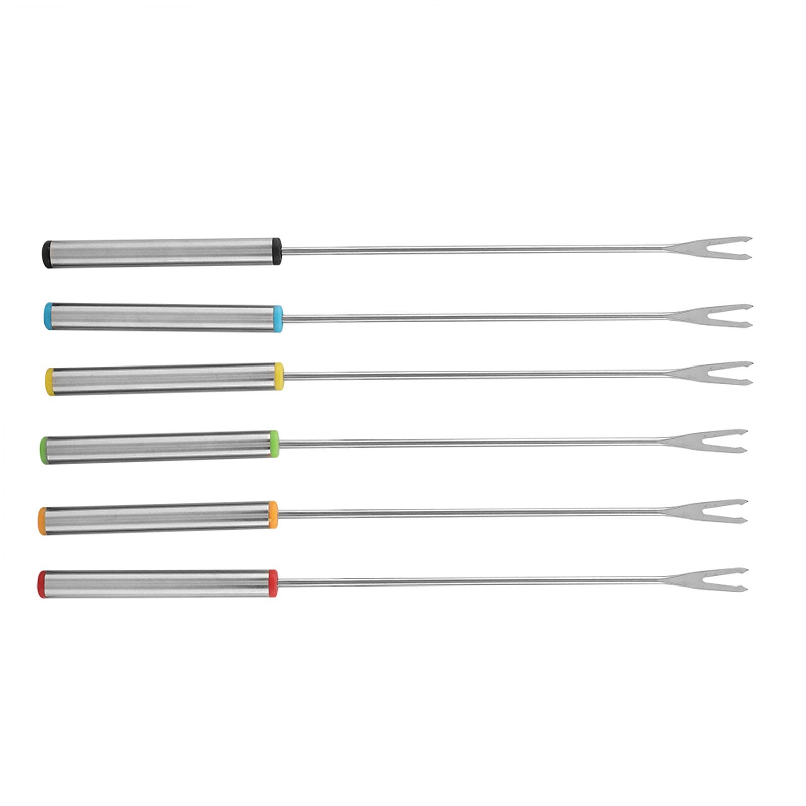 6pcs/Set Stainless Steel Chocolate Cheese Dessert Fondue Pot Forks Kitchen view 2