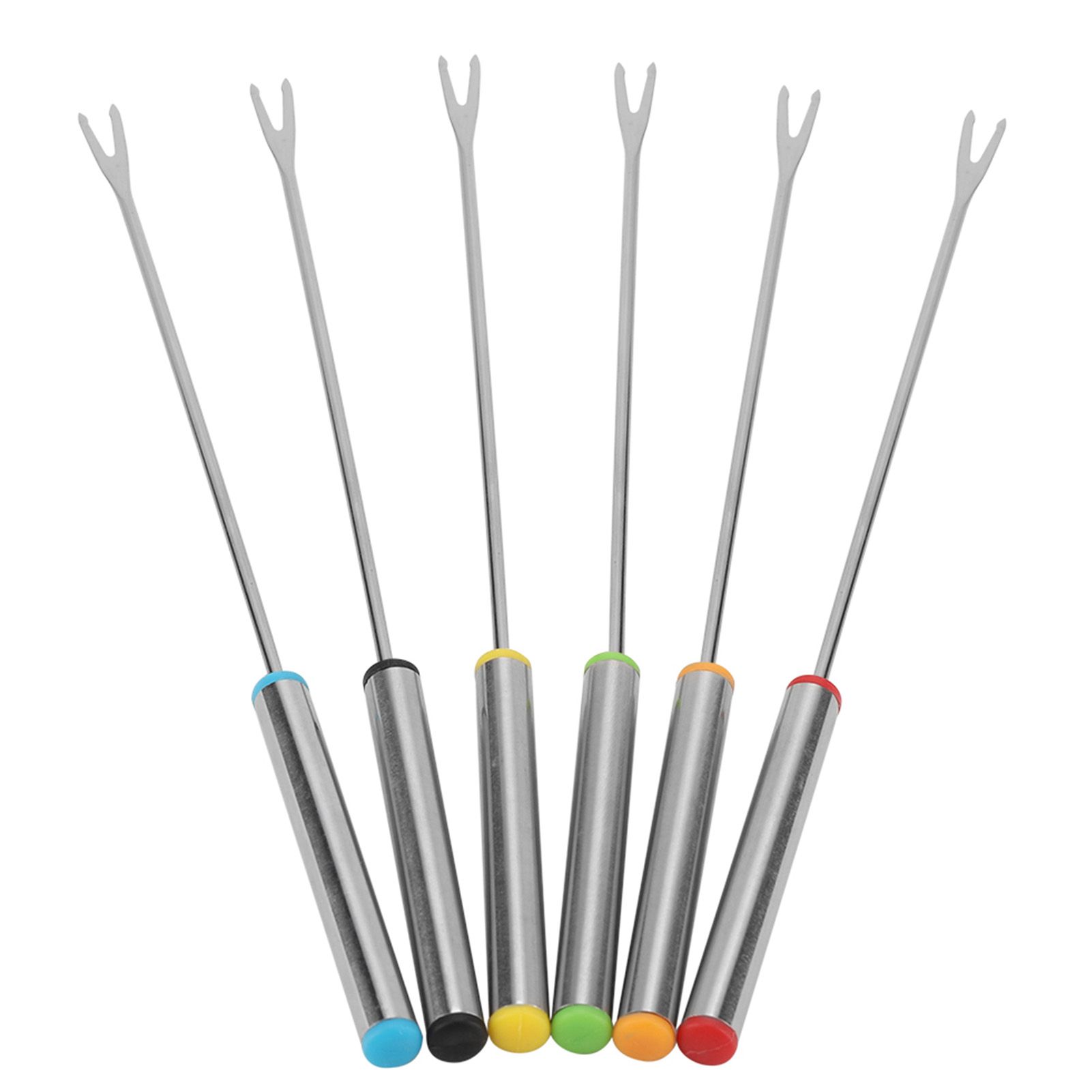 6pcs/Set Stainless Steel Chocolate Cheese Dessert Fondue Pot Forks Kitchen view 4