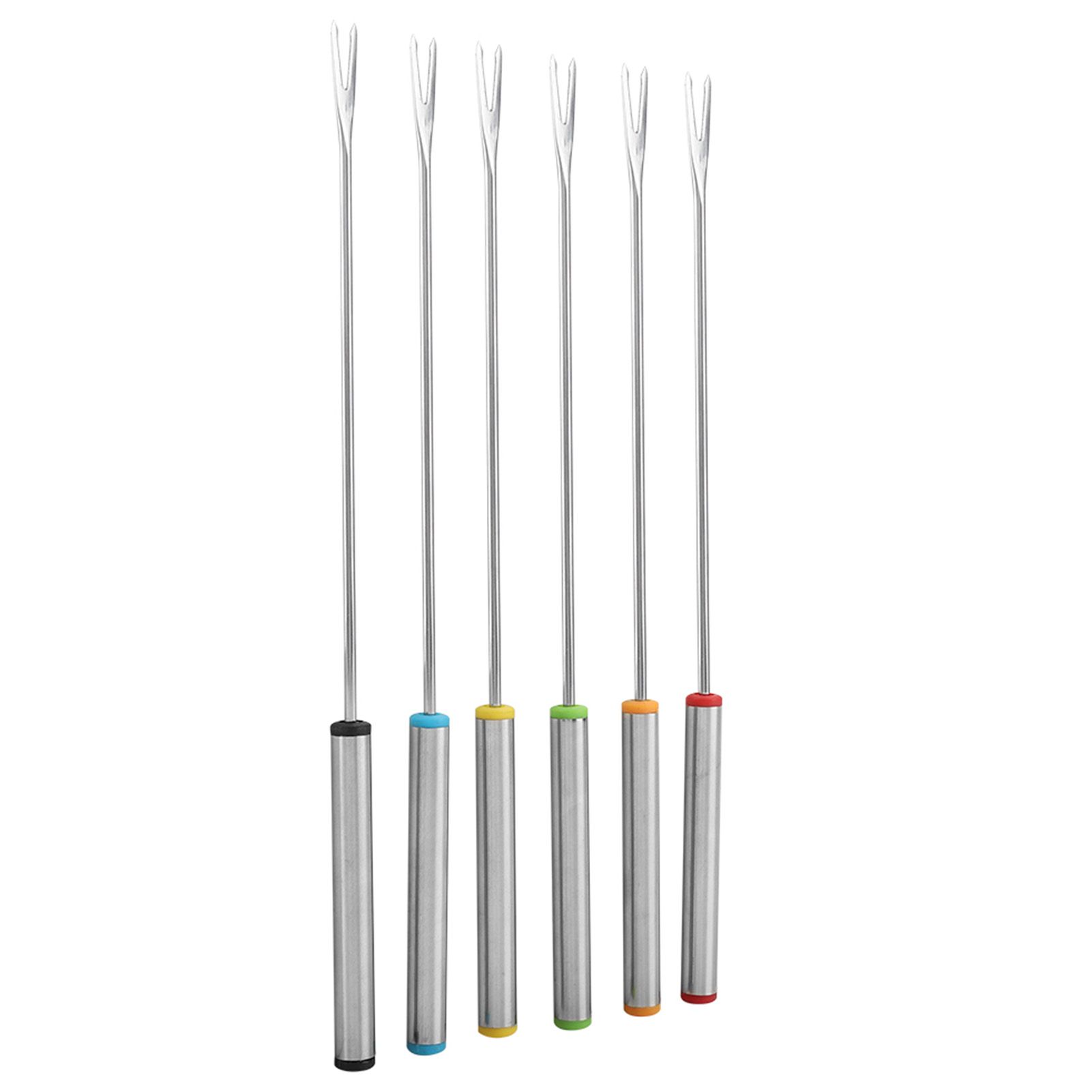 6pcs/Set Stainless Steel Chocolate Cheese Dessert Fondue Pot Forks Kitchen view 7