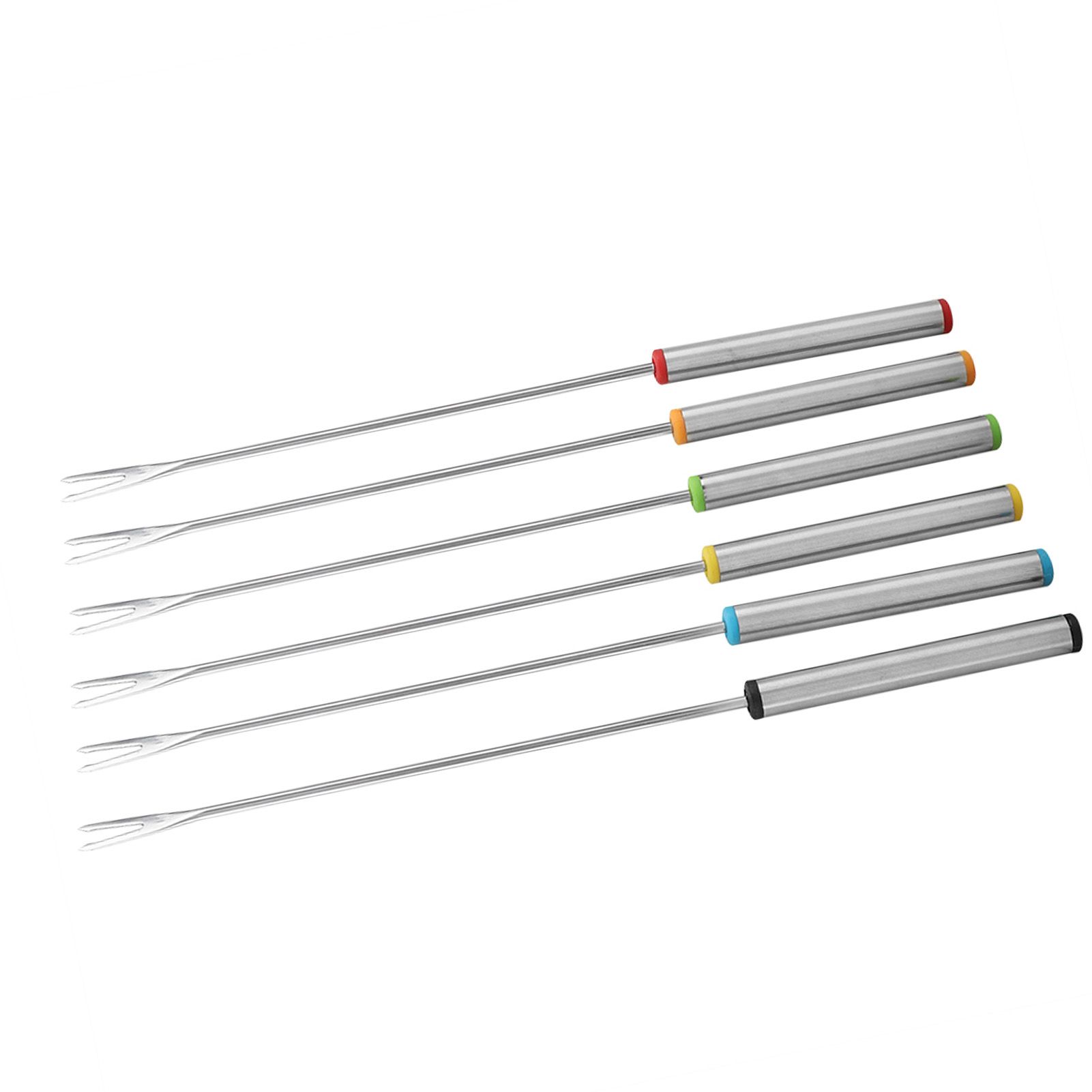 6pcs/Set Stainless Steel Chocolate Cheese Dessert Fondue Pot Forks Kitchen view 8