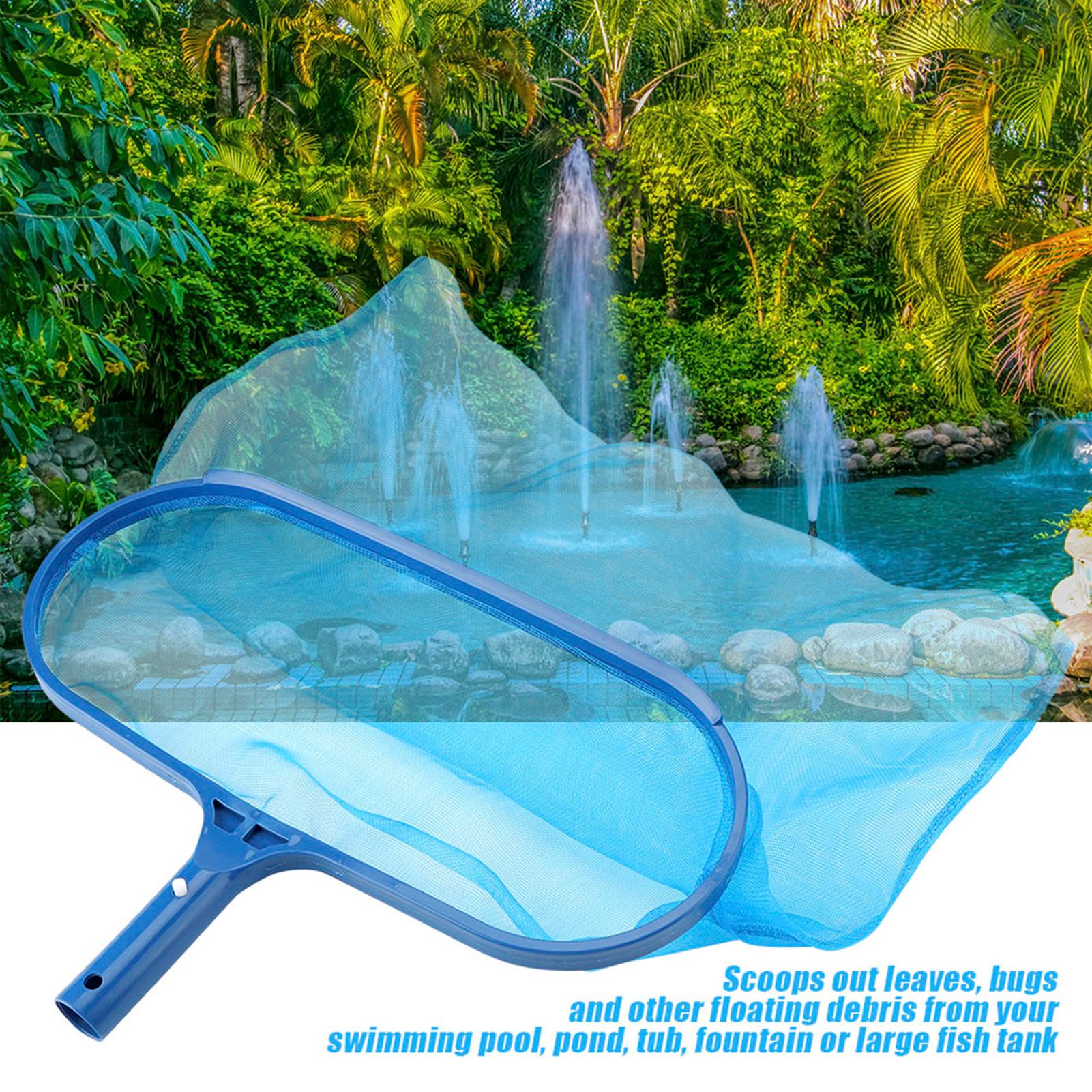 Blue Plastic Leaf Skimmer Fine Mesh Net Deep Bag Swimming Pool Pond Tub view 3