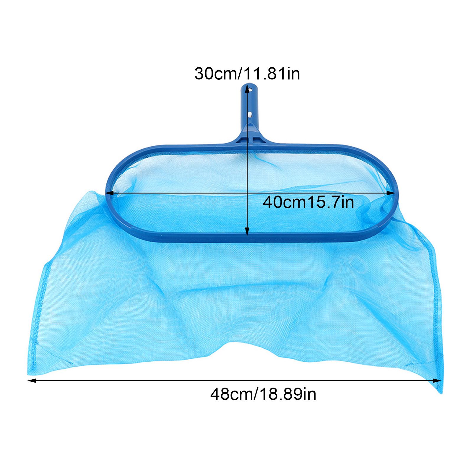 Blue Plastic Leaf Skimmer Fine Mesh Net Deep Bag Swimming Pool Pond Tub view 12