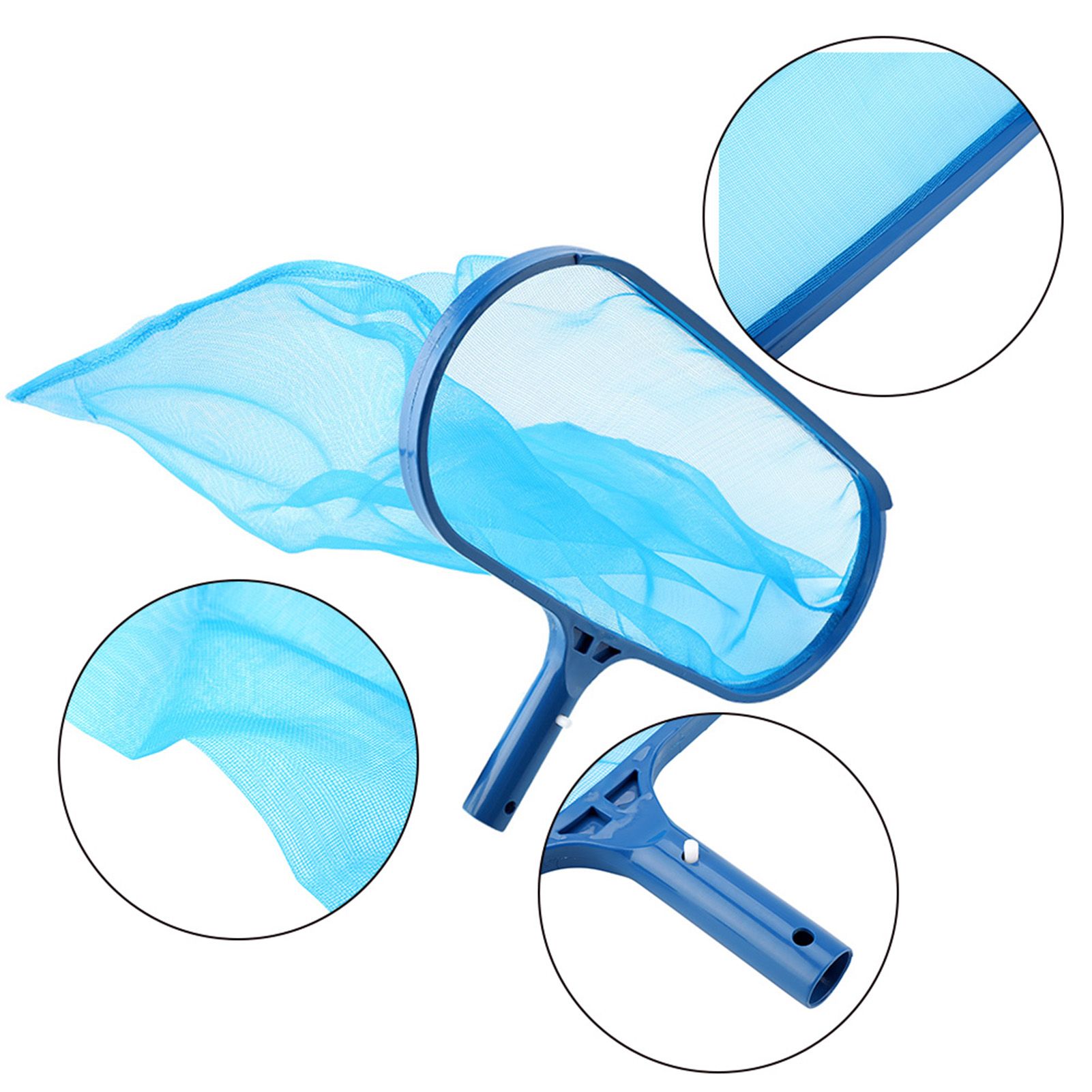 Blue Plastic Leaf Skimmer Fine Mesh Net Deep Bag Swimming Pool Pond Tub view 13
