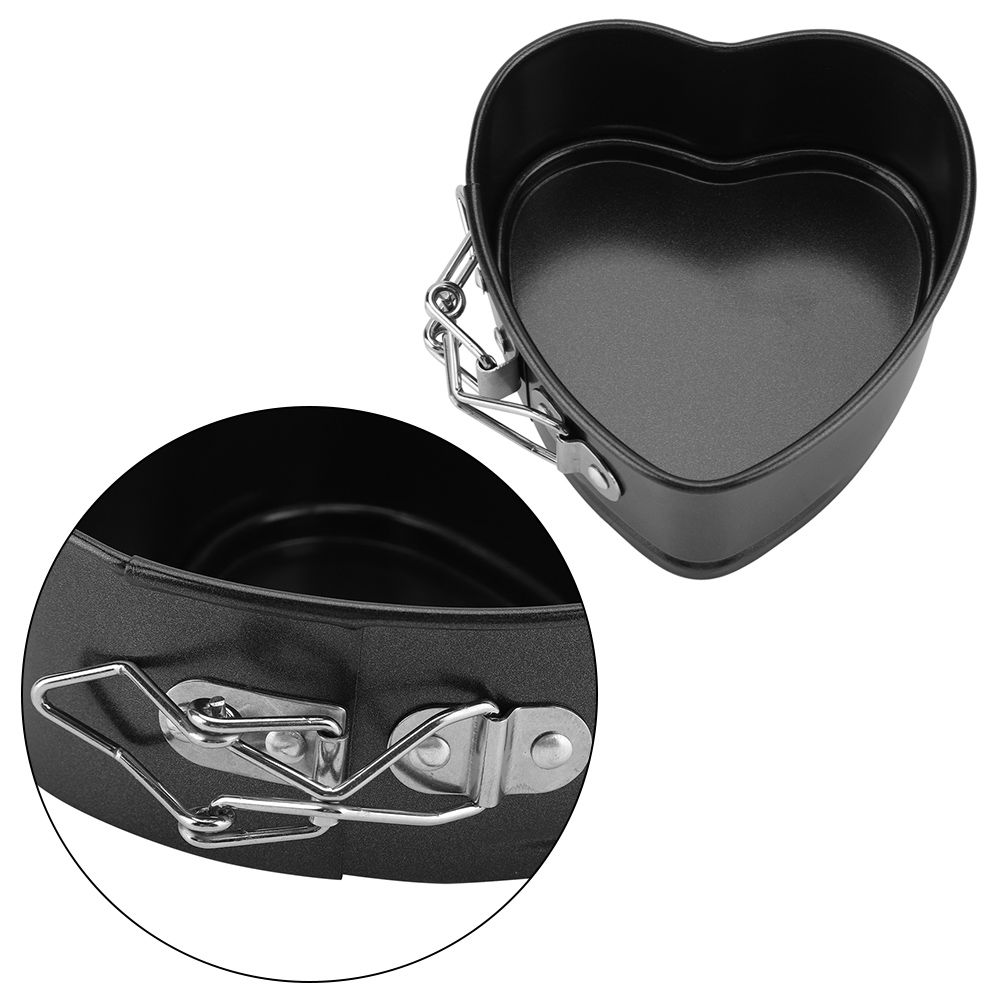 Carbon Steel Cake Mold with Removable Pan Tray Heart Shaped Baking Mould view 12
