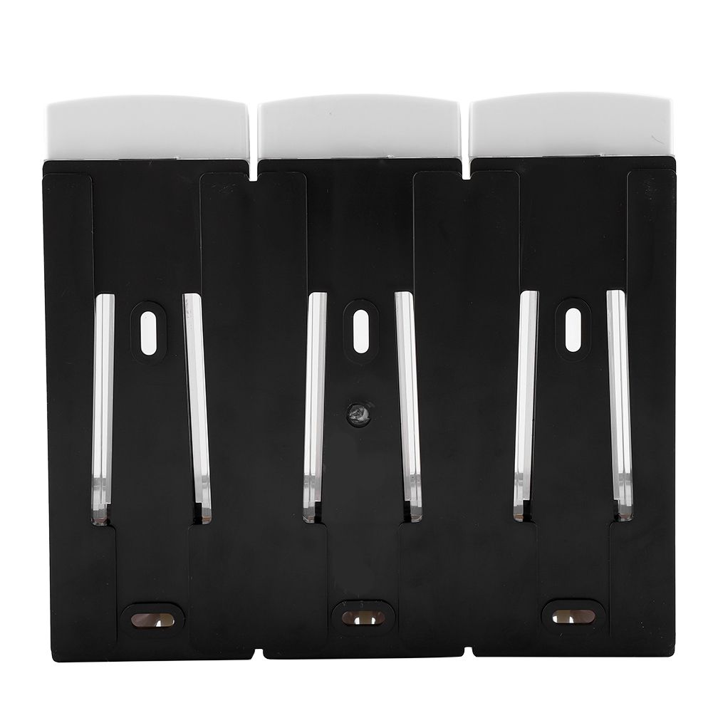 Wall Mounted 3-Chamber Liquid Lotion Shampoo Soap Dispenser Set Bathroom view 12