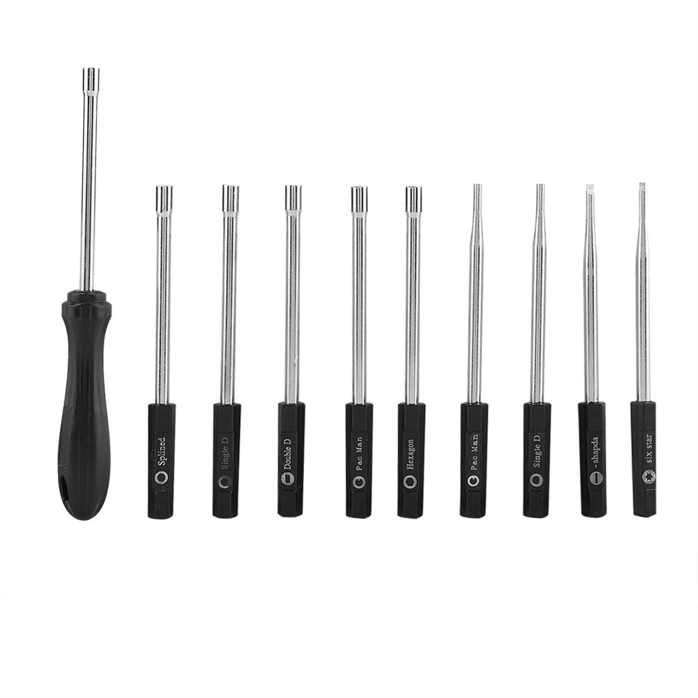 10 PCS Carburetor Adjustment Set Screwdriver Card Tool Splined Pacman Double D view 5