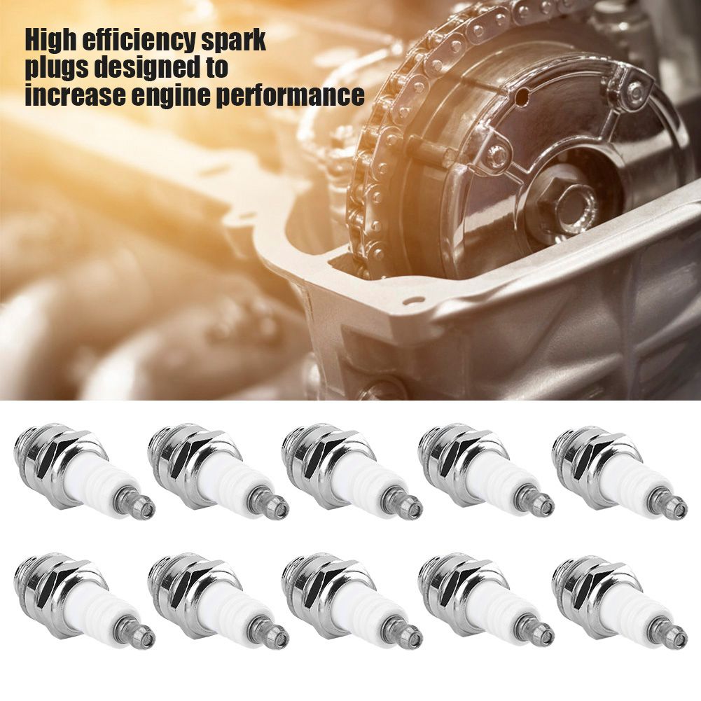 10Pcs Spark Plugs Brush Cutter Trimmer Chain Saw Replacement Accessories view 3