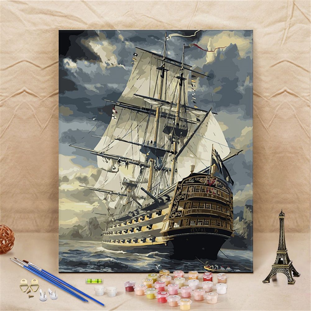 Sailboat Pattern Durable Breathable Pillow Cushion Pad Case Car Household view 3