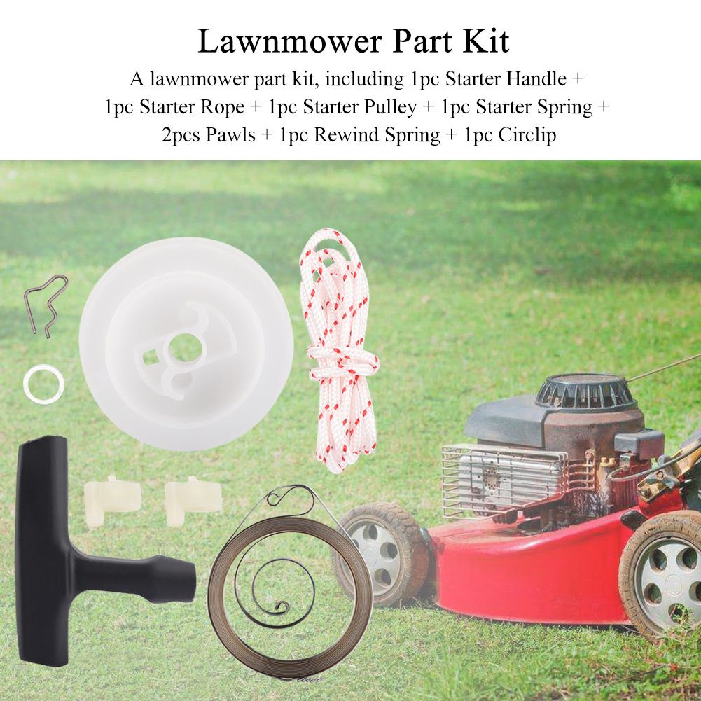 Pull Lawnmower Part Replacement Kit Starter Handle Pulley Rope Springs for 029 view 7