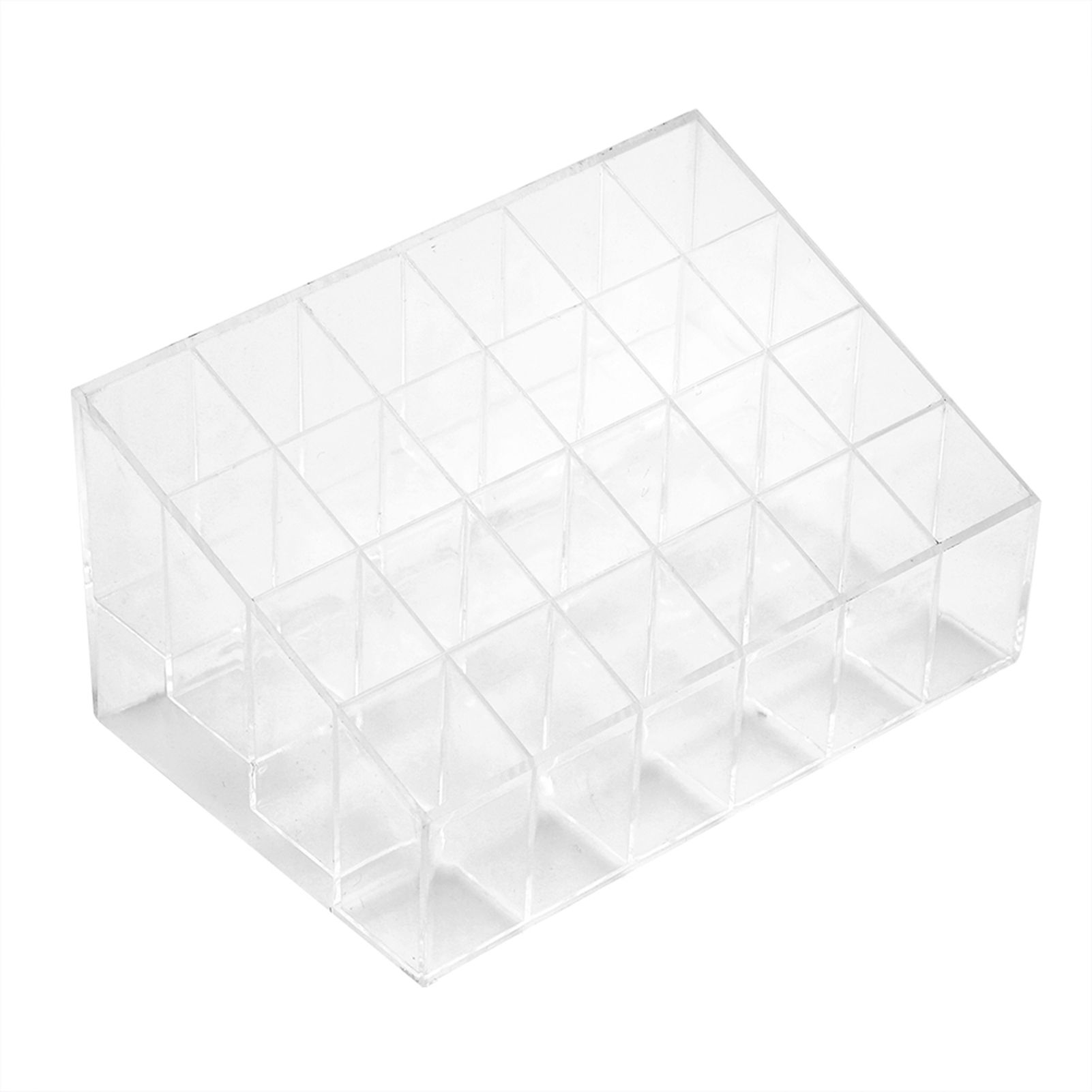 Transparent 24 Grids Lipstick Holder Organizer Display Stand Nail Polish